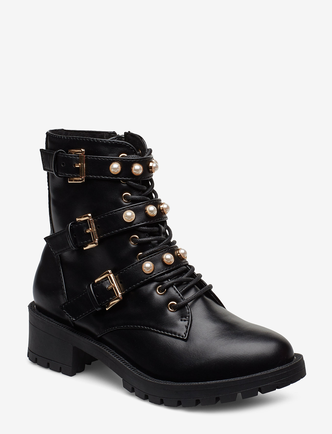 Bianco - BIAPEARL Biker Boot - snørestøvler - black - 0