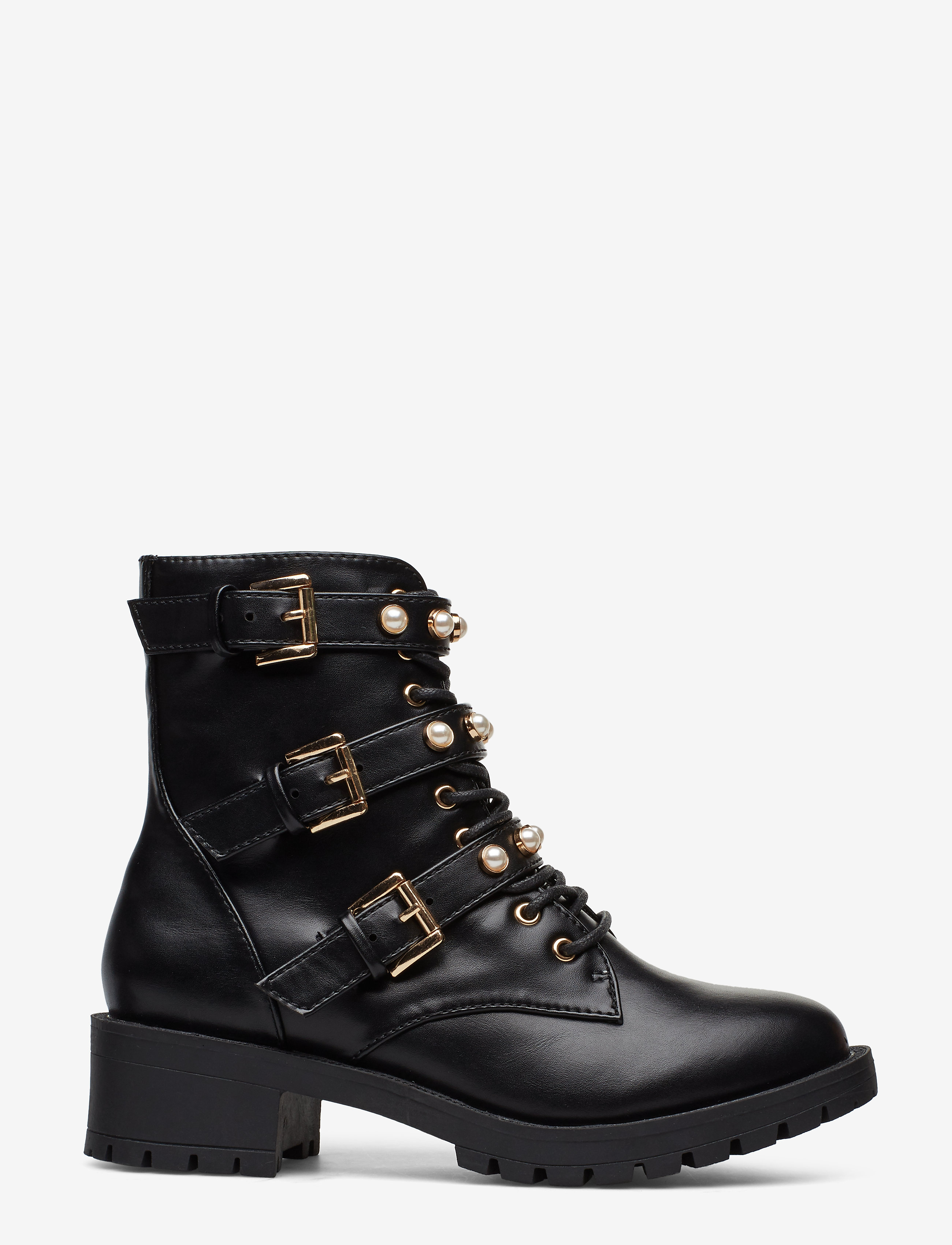 Bianco - BIAPEARL Biker Boot - snørestøvler - black - 1
