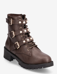 Bianco - BIAPEARL Biker Boot - laced boots - dark brown - 0