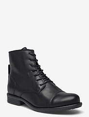 BIADANELLE Leather Derby Boot - BLACK