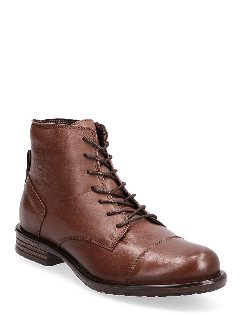 Bianco - BIADANELLE Leather Derby Boot - flade ankelstøvler - dark brown - 0