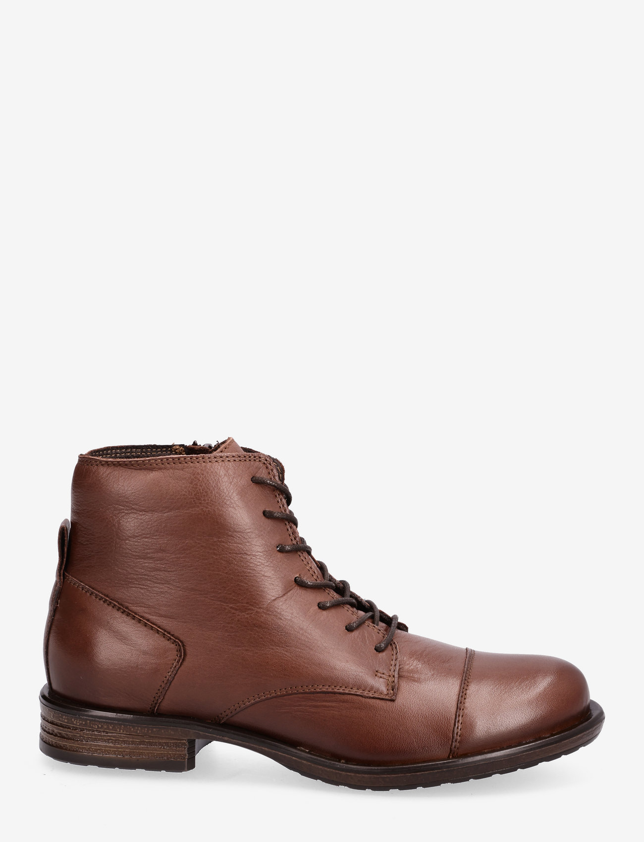 Bianco - BIADANELLE Leather Derby Boot - flade ankelstøvler - dark brown - 1