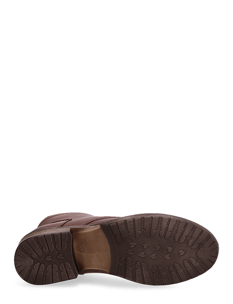 Bianco - BIADANELLE Leather Derby Boot - flade ankelstøvler - dark brown - 4