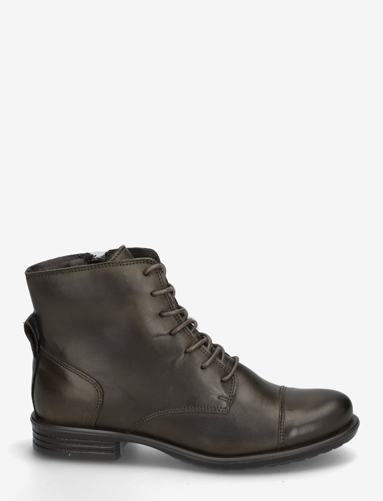 Bianco - BIADANELLE Leather Derby Boot - flade ankelstøvler - khaki - 1
