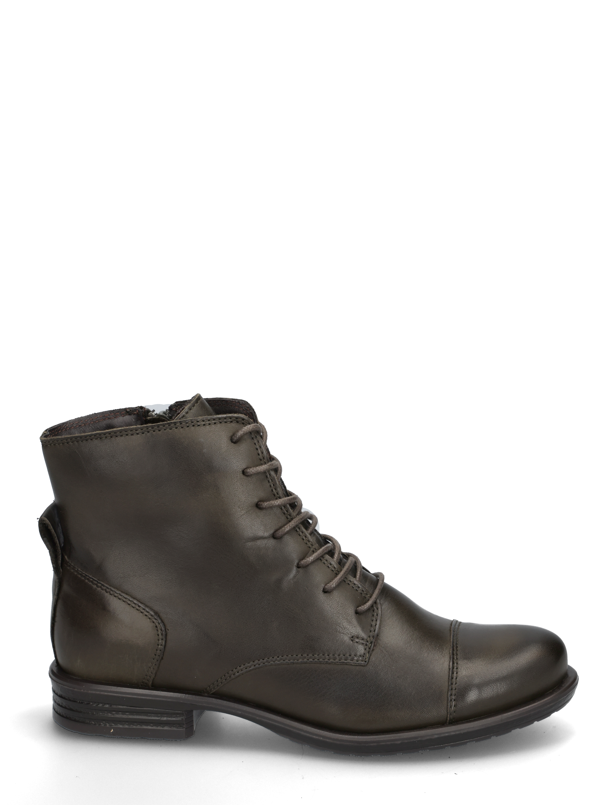 Bianco - BIADANELLE Leather Derby Boot - flade ankelstøvler - khaki - 1