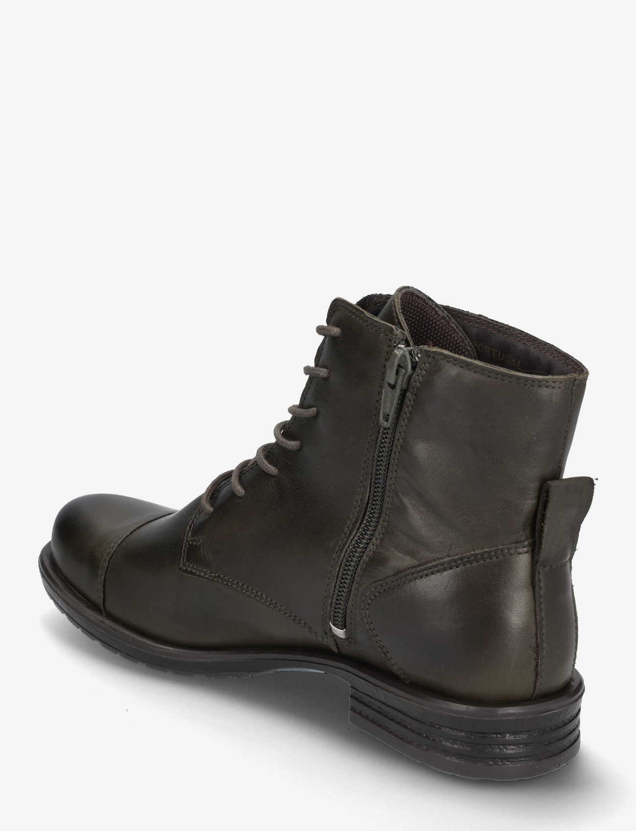 Bianco - BIADANELLE Leather Derby Boot - flade ankelstøvler - khaki - 2