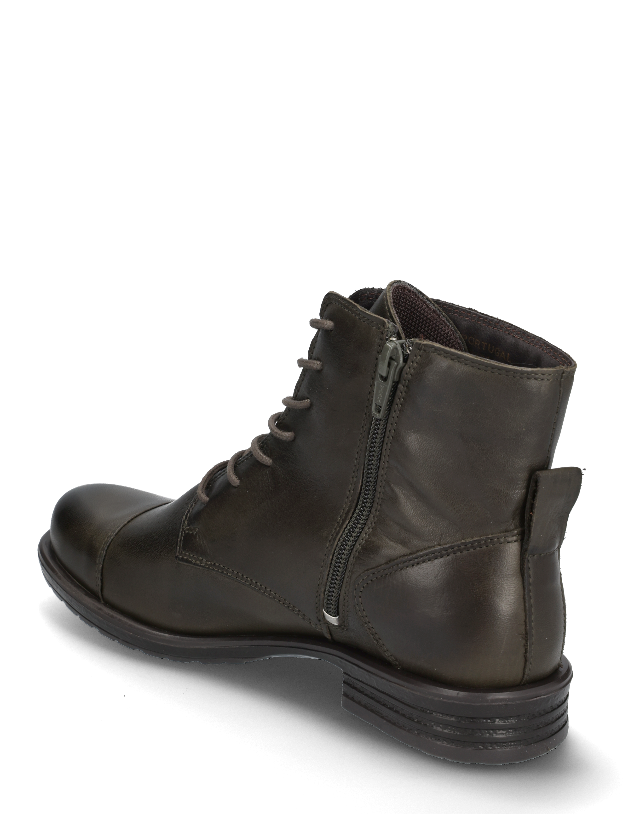Bianco - BIADANELLE Leather Derby Boot - flade ankelstøvler - khaki - 2