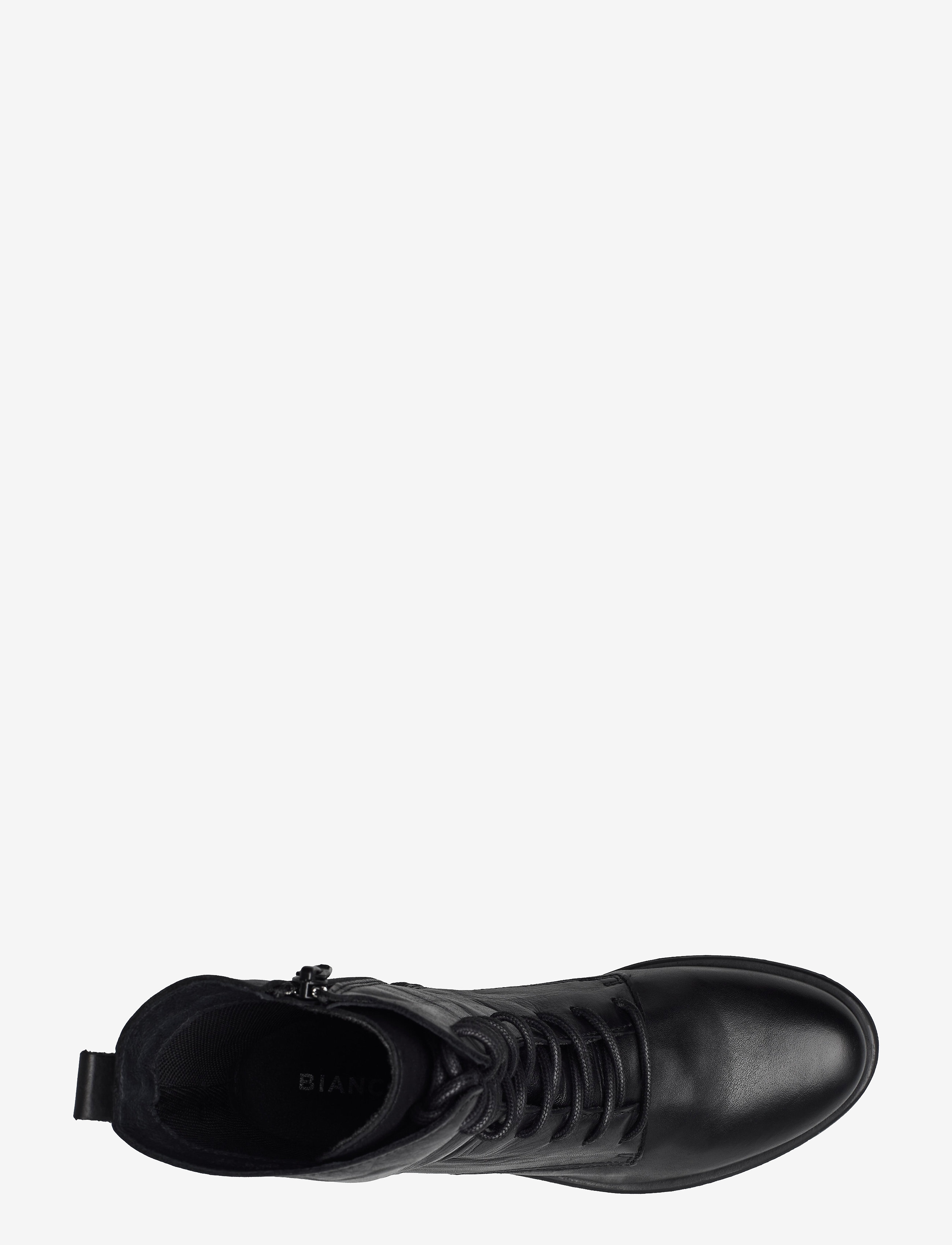 Bianco - BIADANELLE Lace Up Boot Leather - snørestøvler - black - 3