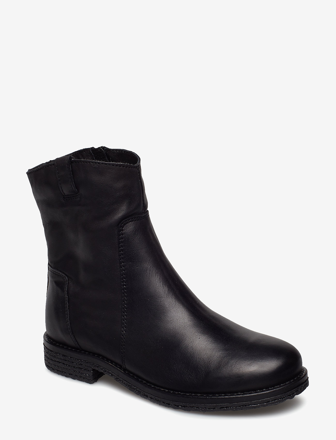Bianco - BIAATALIA Winter Leather Boot - platta ankelboots - black - 0