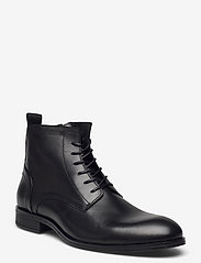 BIABYRON Leather Lace Up Boot - BLACK 6