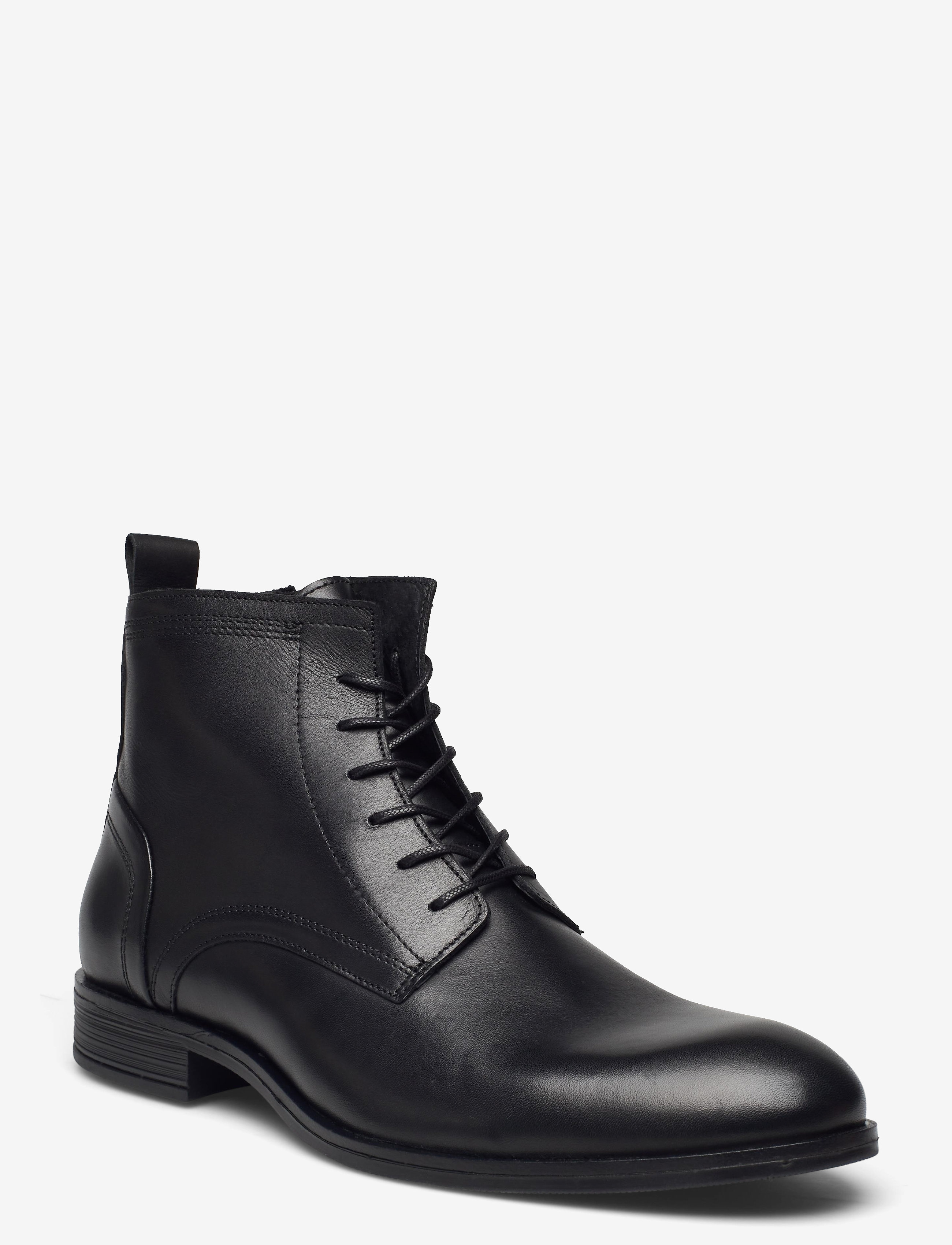 Bianco BIABYRON Leather Lace Up Boot - Skor - BLACK 6 / black