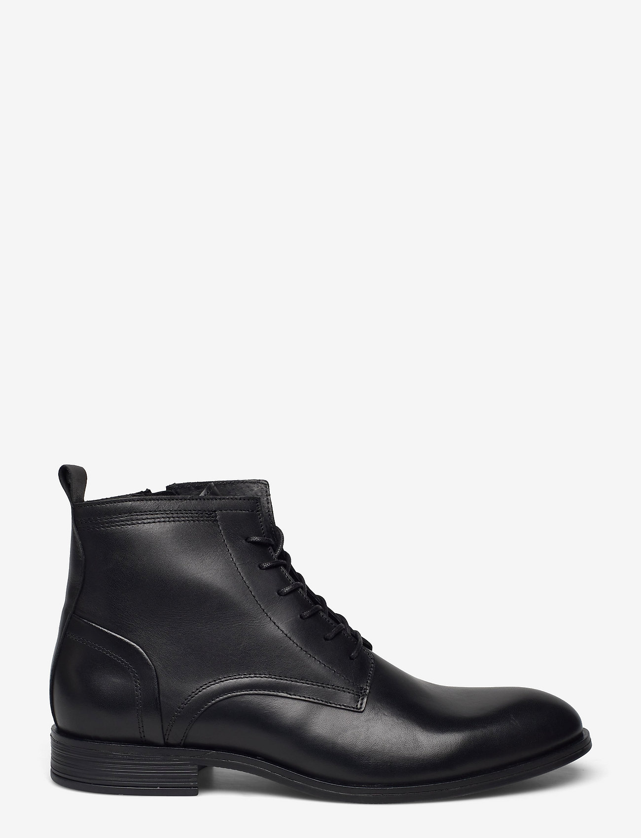 Bianco - BIABYRON Leather Lace Up Boot - nauhalliset - black 6 - 1