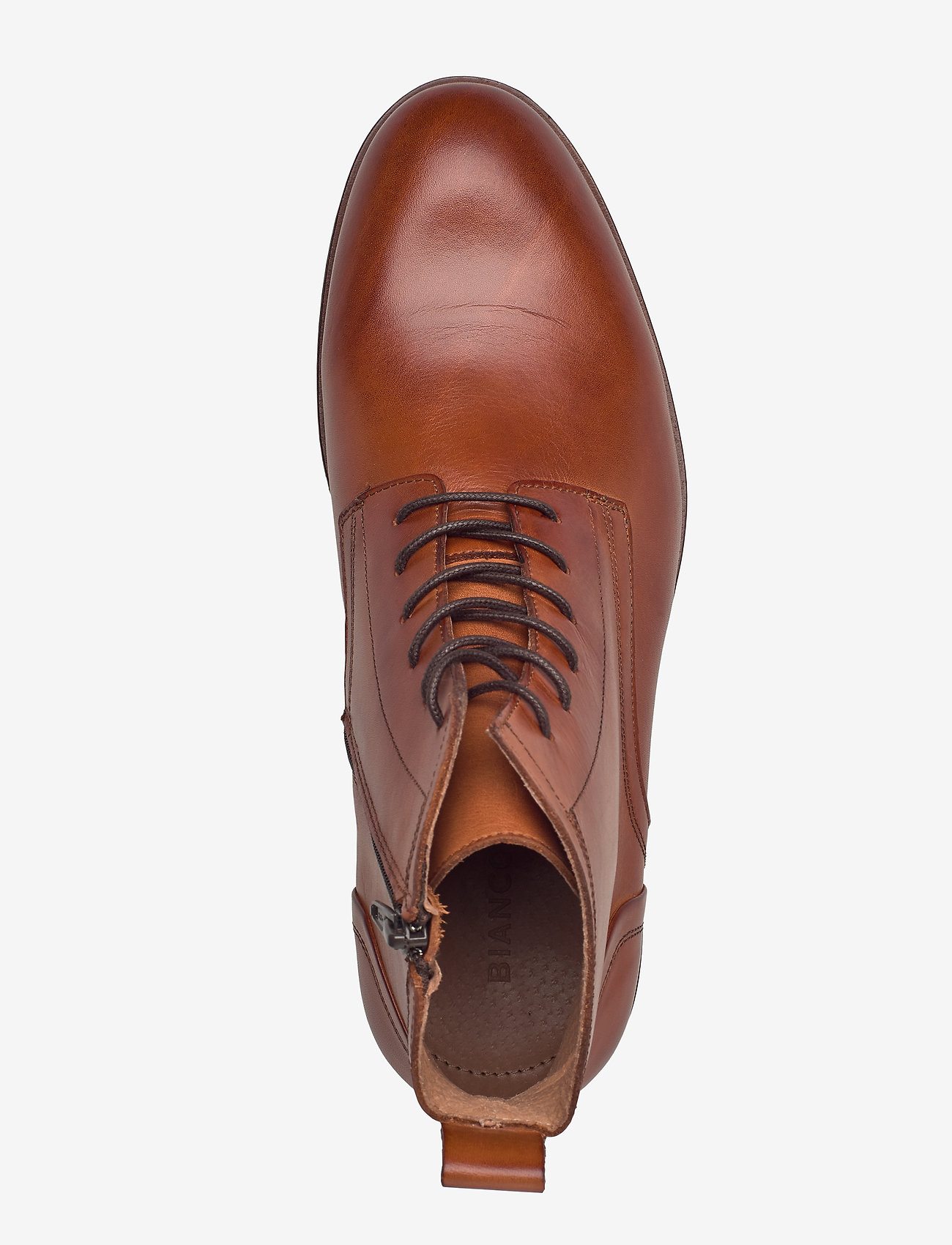 Bianco - BIABYRON Leather Lace Up Boot - brandy - 3