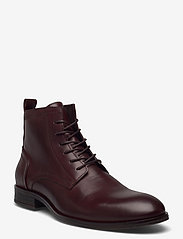 BIABYRON Leather Lace Up Boot - DARK BROWN 6