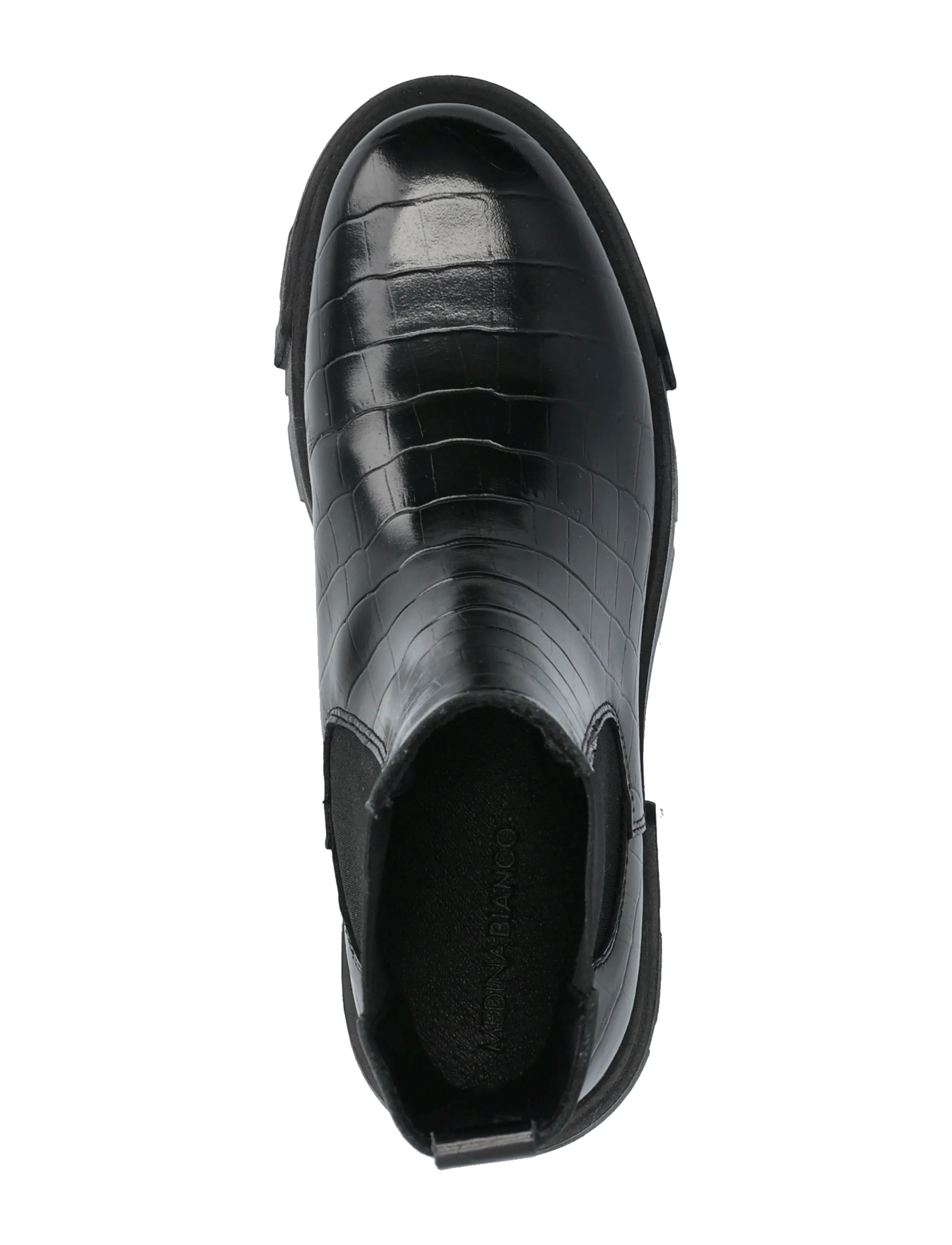 Bianco - Tini Chelsea Boot #C - botki na obcasie - black croco - 3