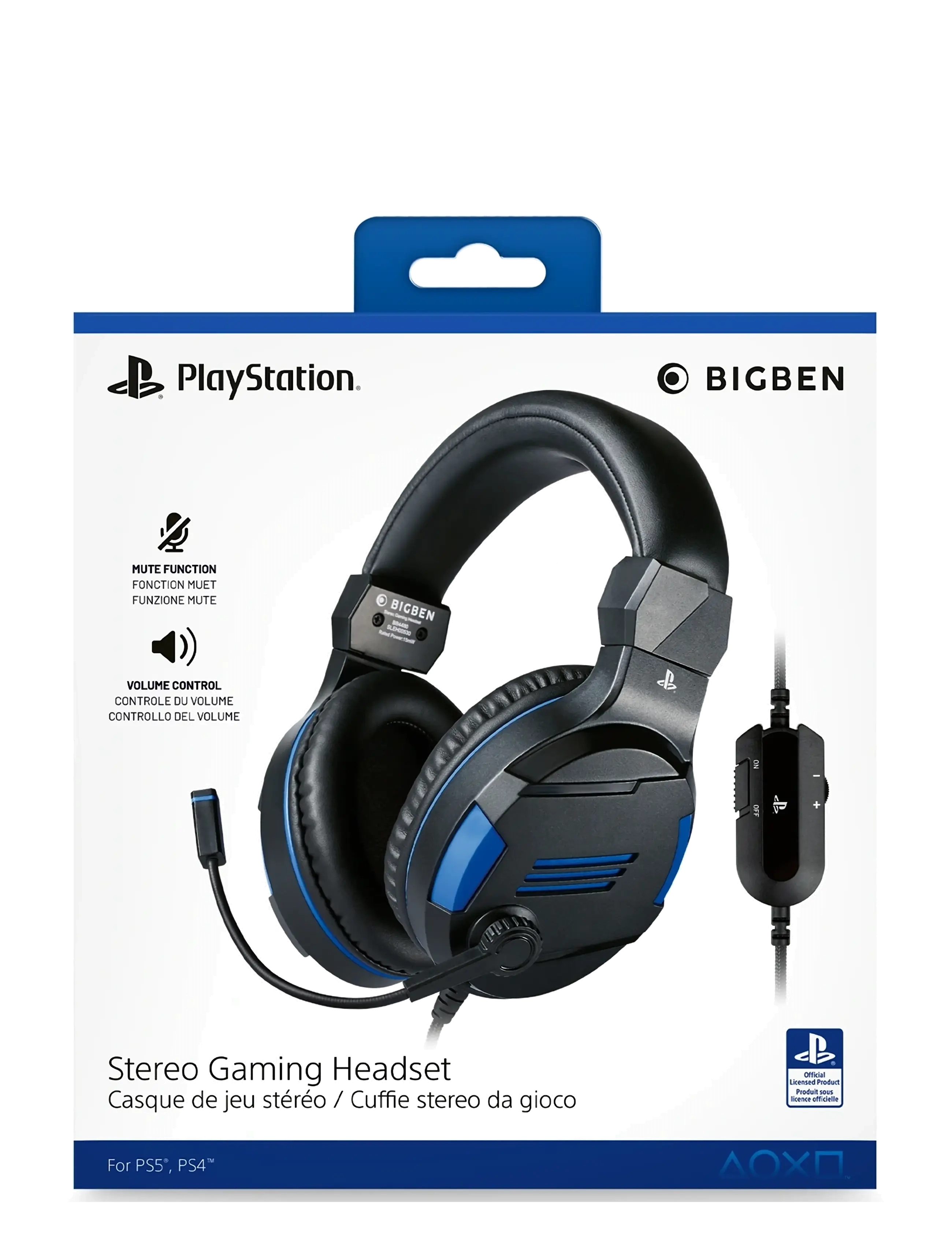 BIG BEN Stereo Gaming Headset V3 Black, Børn, Headsets, Sort, Str: ONE SIZE
