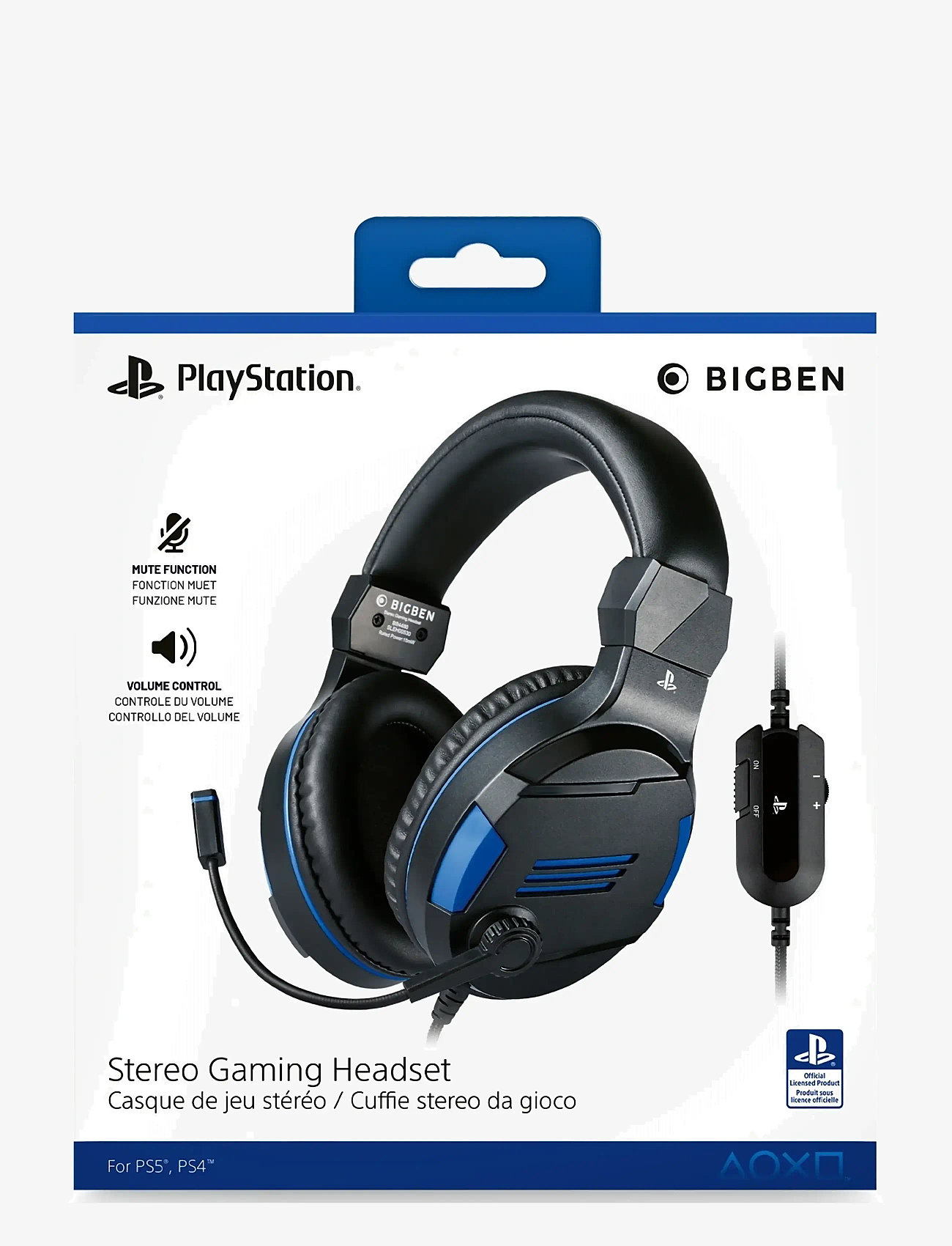 BIG BEN - STEREO GAMING HEADSET V3 BLACK - headsets - black - 0
