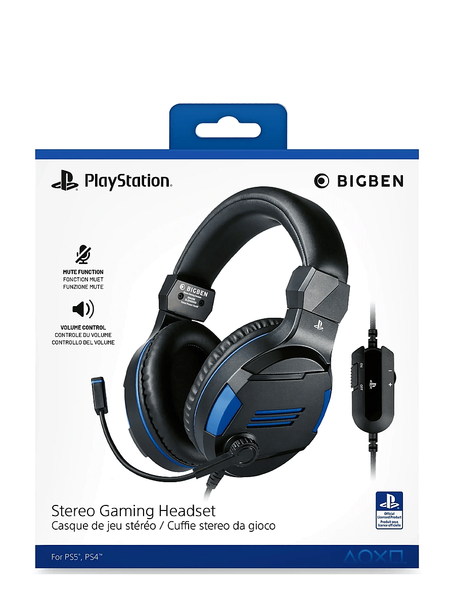BIG BEN - STEREO GAMING HEADSET V3 BLACK - headsets - black - 0