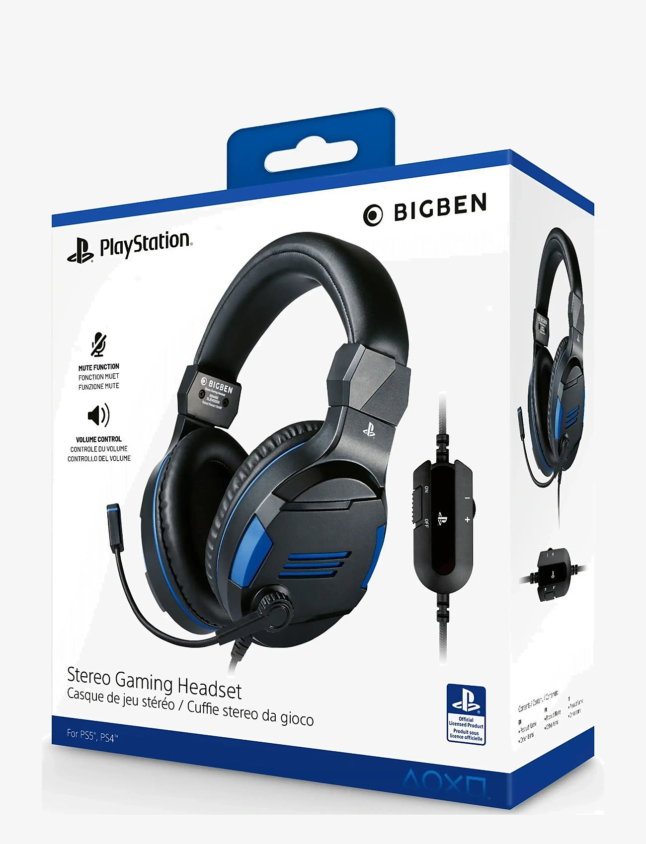BIG BEN - STEREO GAMING HEADSET V3 BLACK - headsets - black - 1