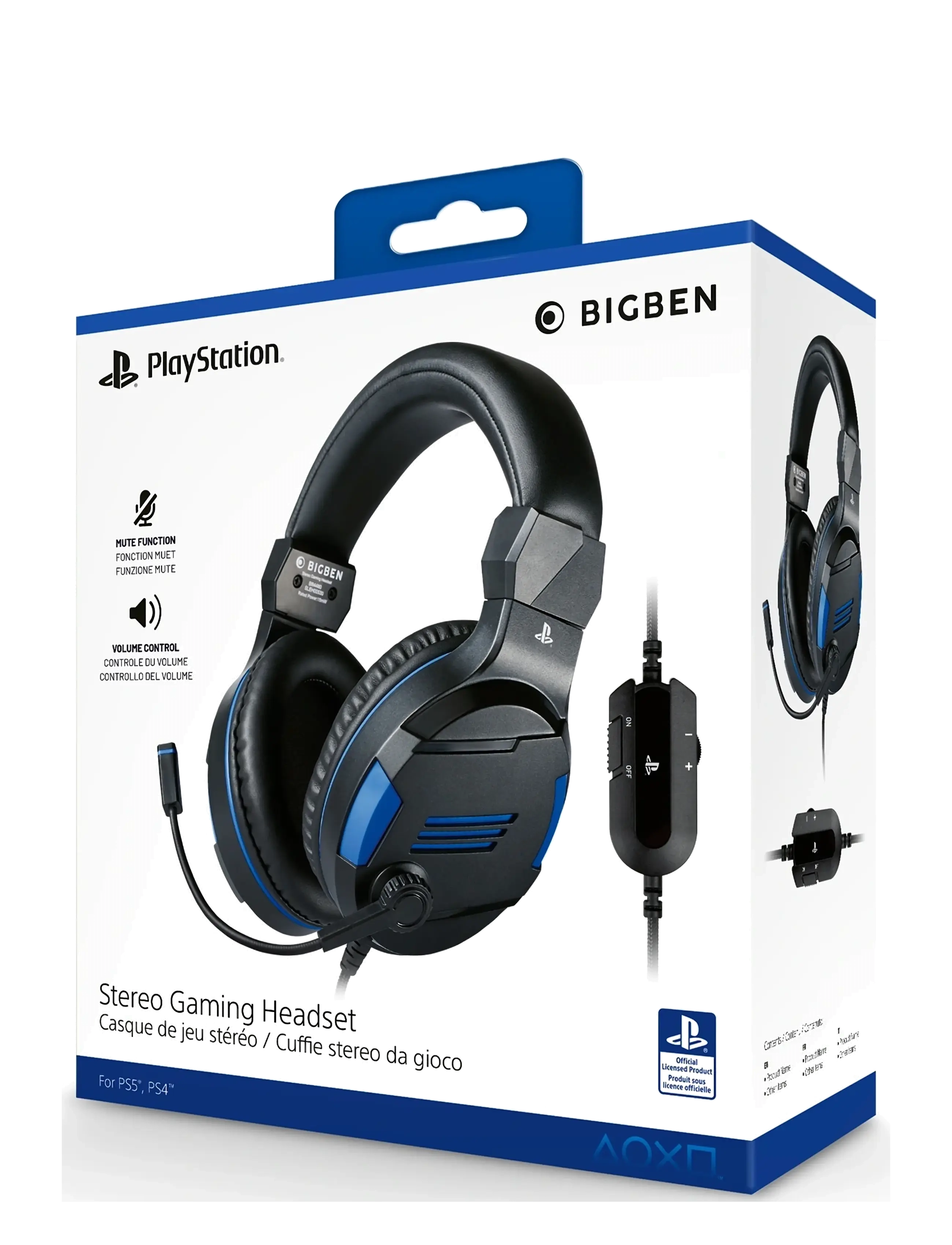 BIG BEN - STEREO GAMING HEADSET V3 BLACK - headsets - black - 1