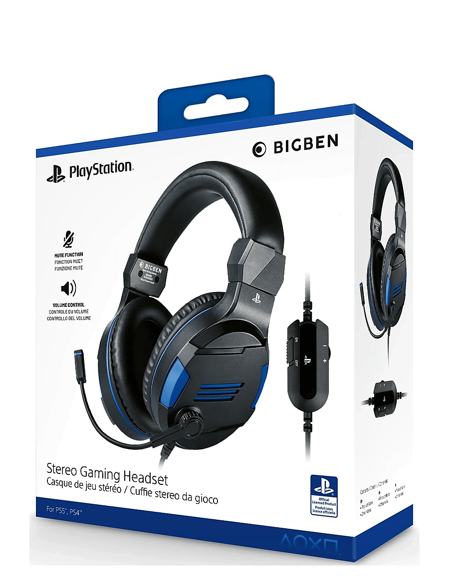 BIG BEN - STEREO GAMING HEADSET V3 BLACK - headsets - black - 1
