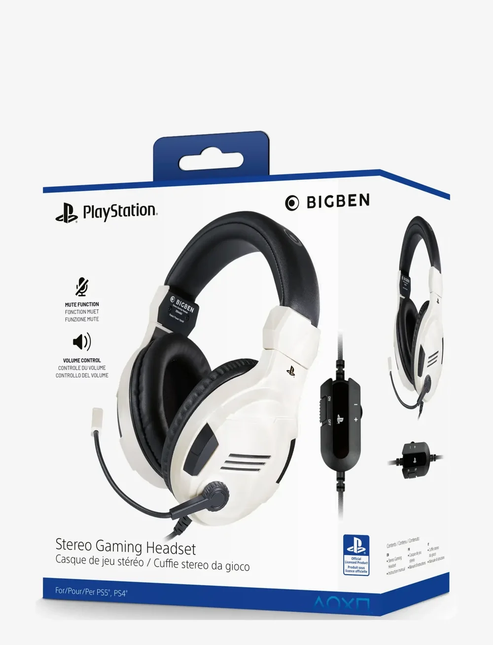 BIG BEN - STEREO GAMING HEADSET V3 WHITE - kuulokkeet - white - 0