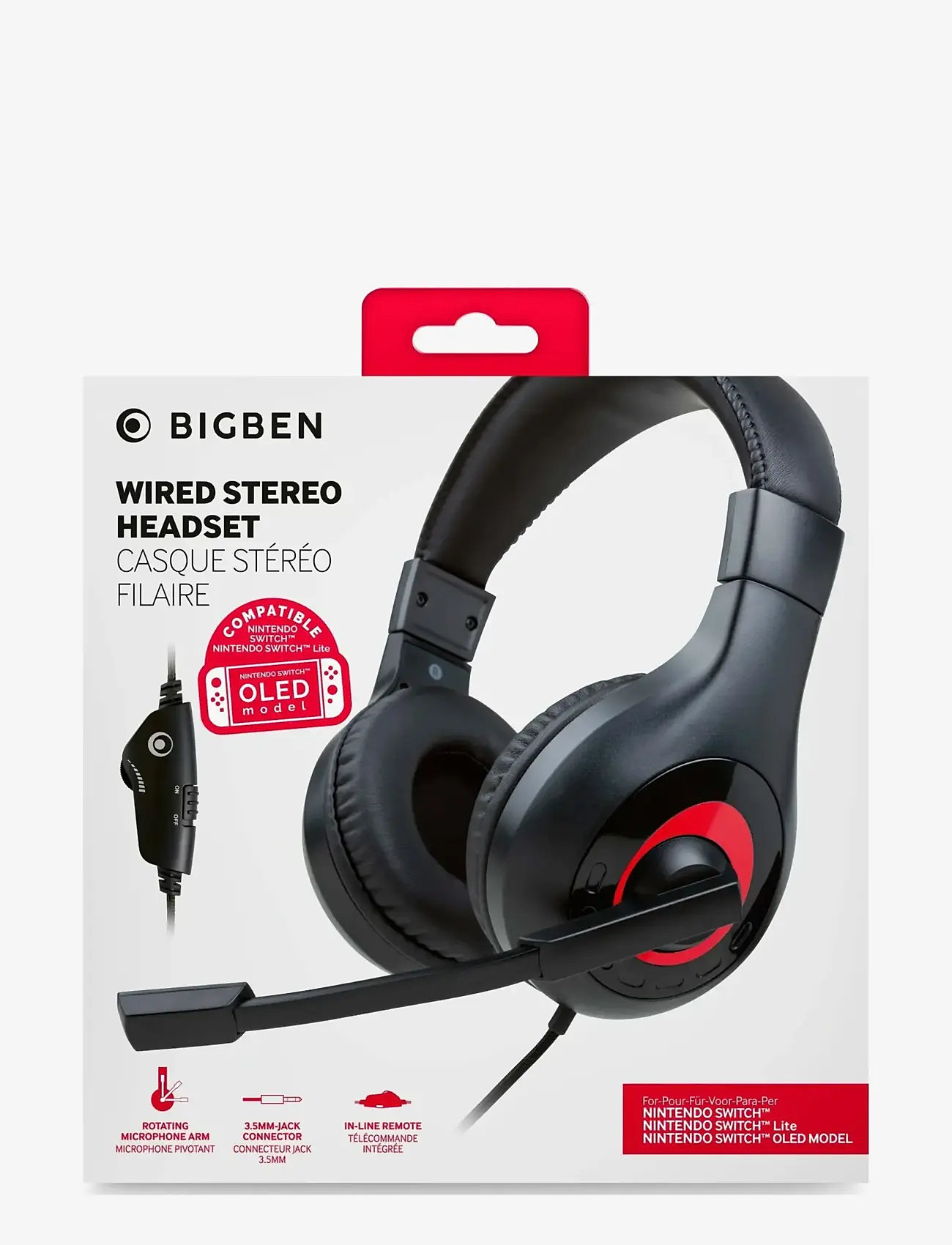 BIG BEN - WIRED STEREO HEADSET BLACK - kuulokkeet - black - 0