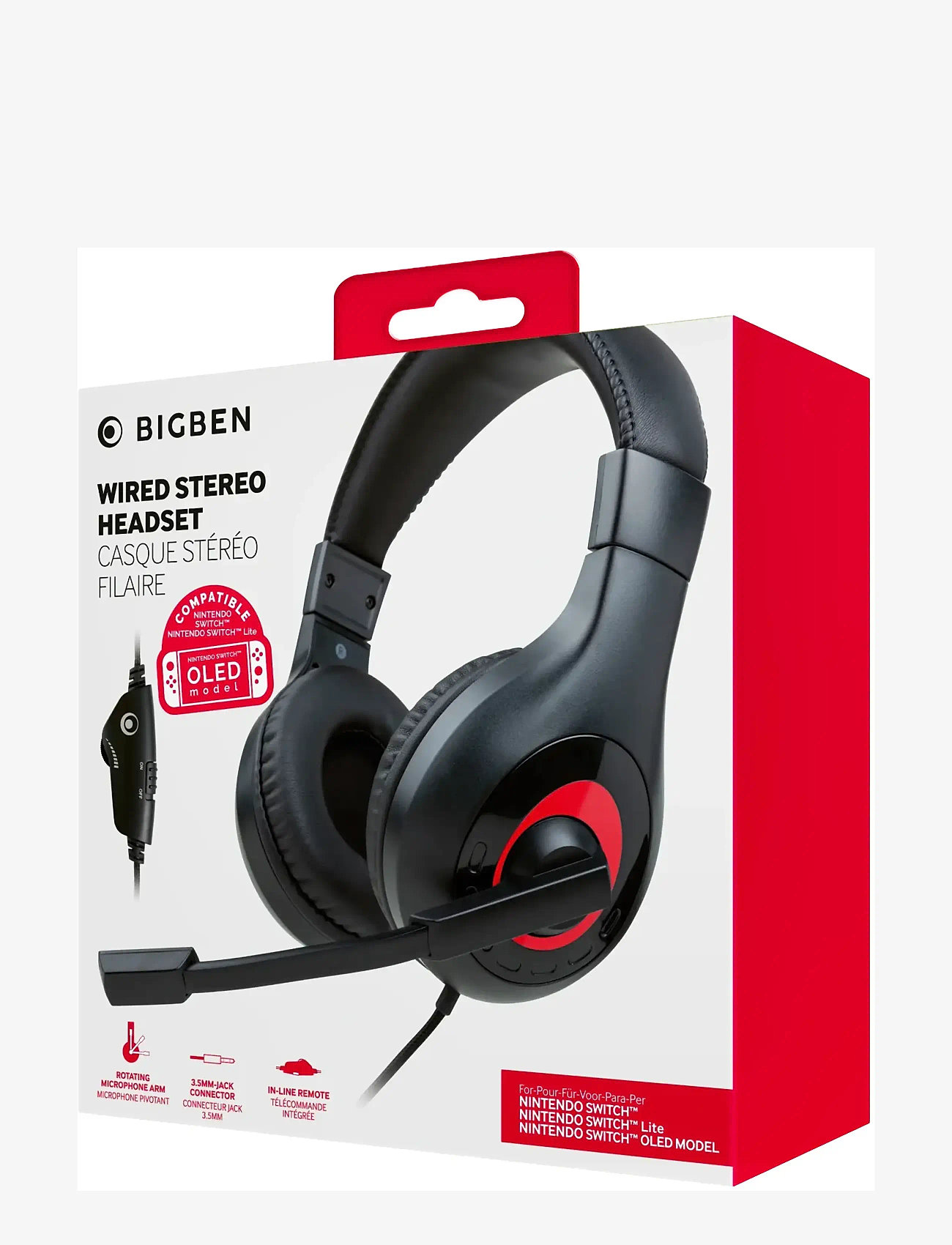 BIG BEN - WIRED STEREO HEADSET BLACK - kuulokkeet - black - 1