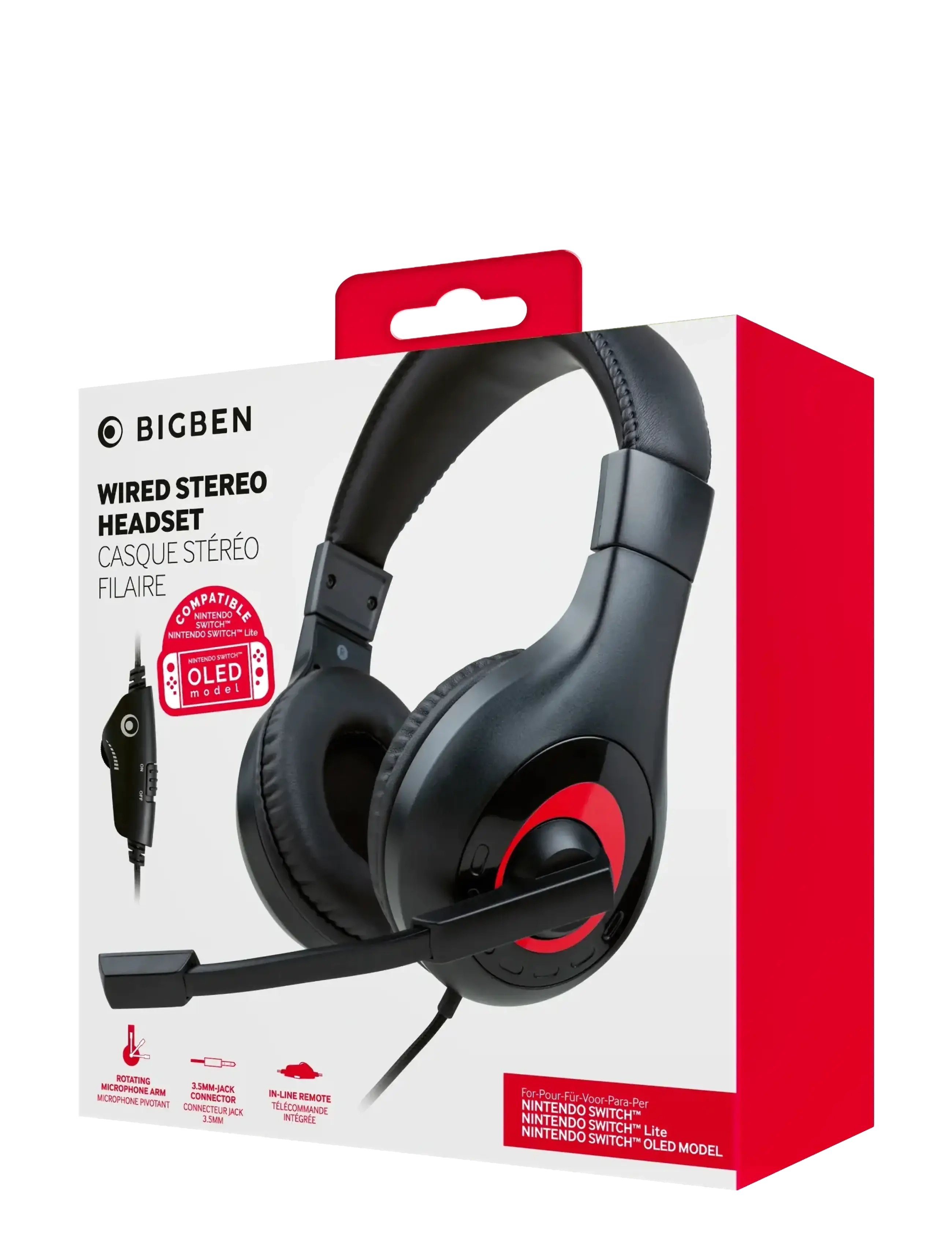 BIG BEN - WIRED STEREO HEADSET BLACK - austiņas - black - 1