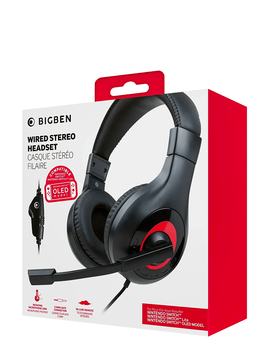 BIG BEN - WIRED STEREO HEADSET BLACK - austiņas - black - 1
