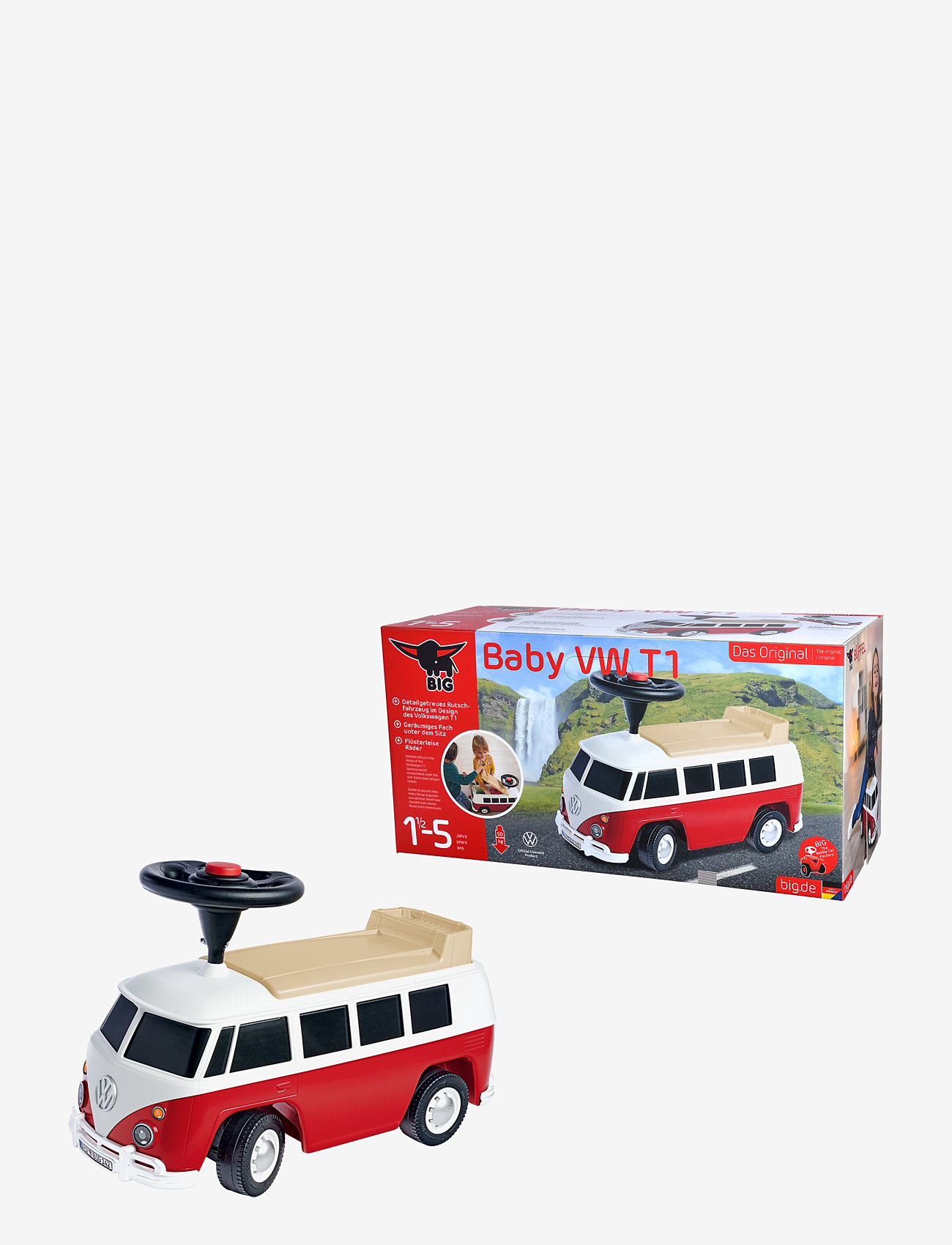 BIG - BIG Bobby Car Baby VW T1 - ride on toys - red - 2