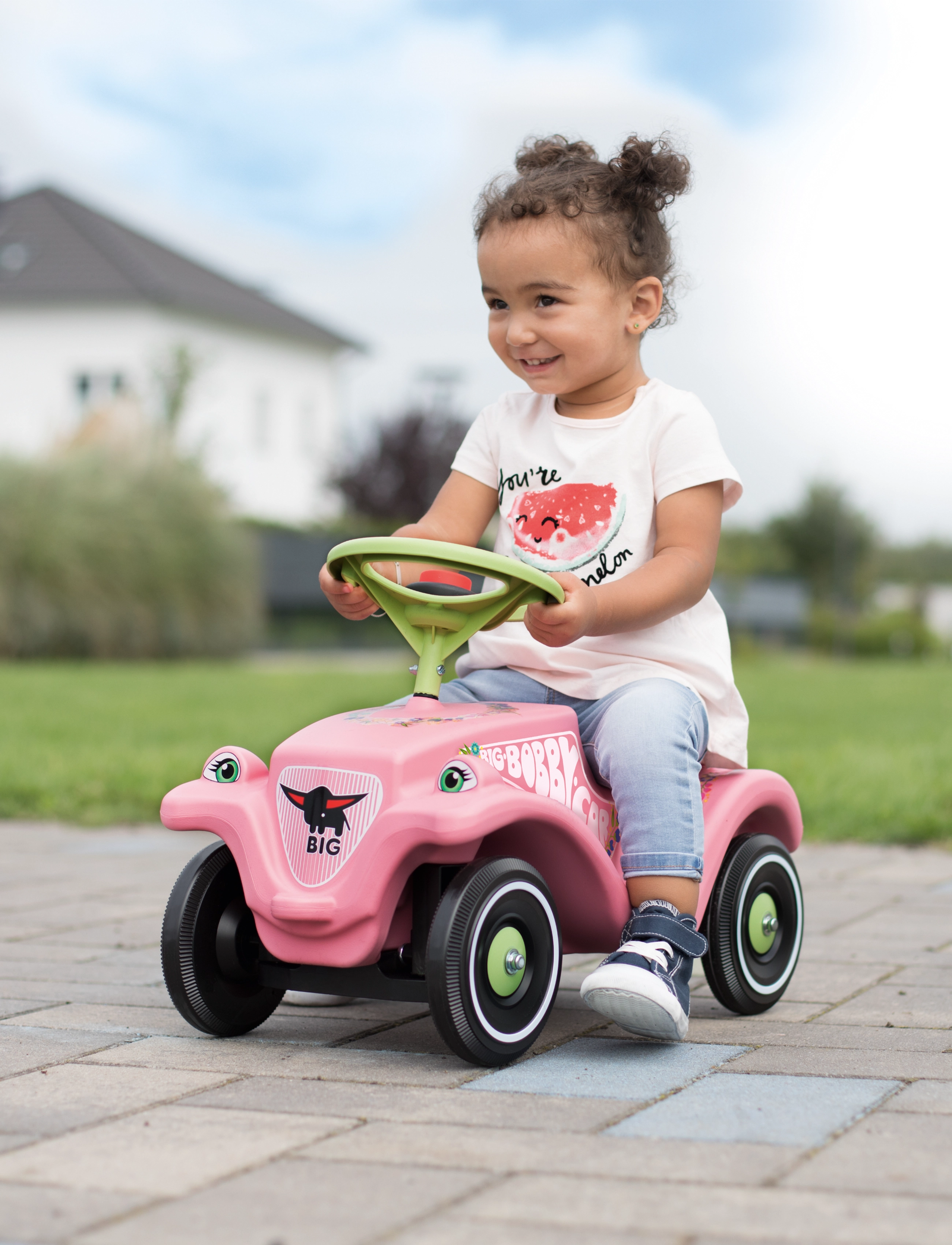 BIG Big Bobby Car Classic Flower, One Size, Pink, Legetøj > Ride On Legetøj, Børn