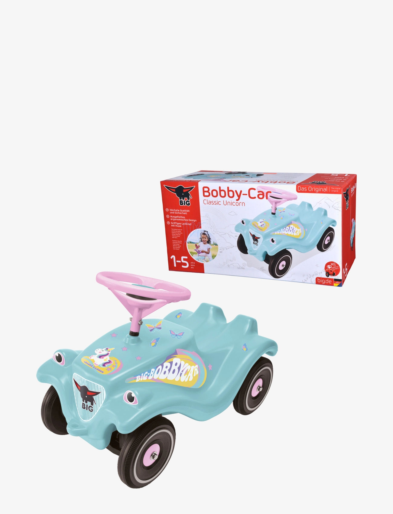 BIG Big Bobby Car Klassisch Unicorn Blau - One Size - Kinder