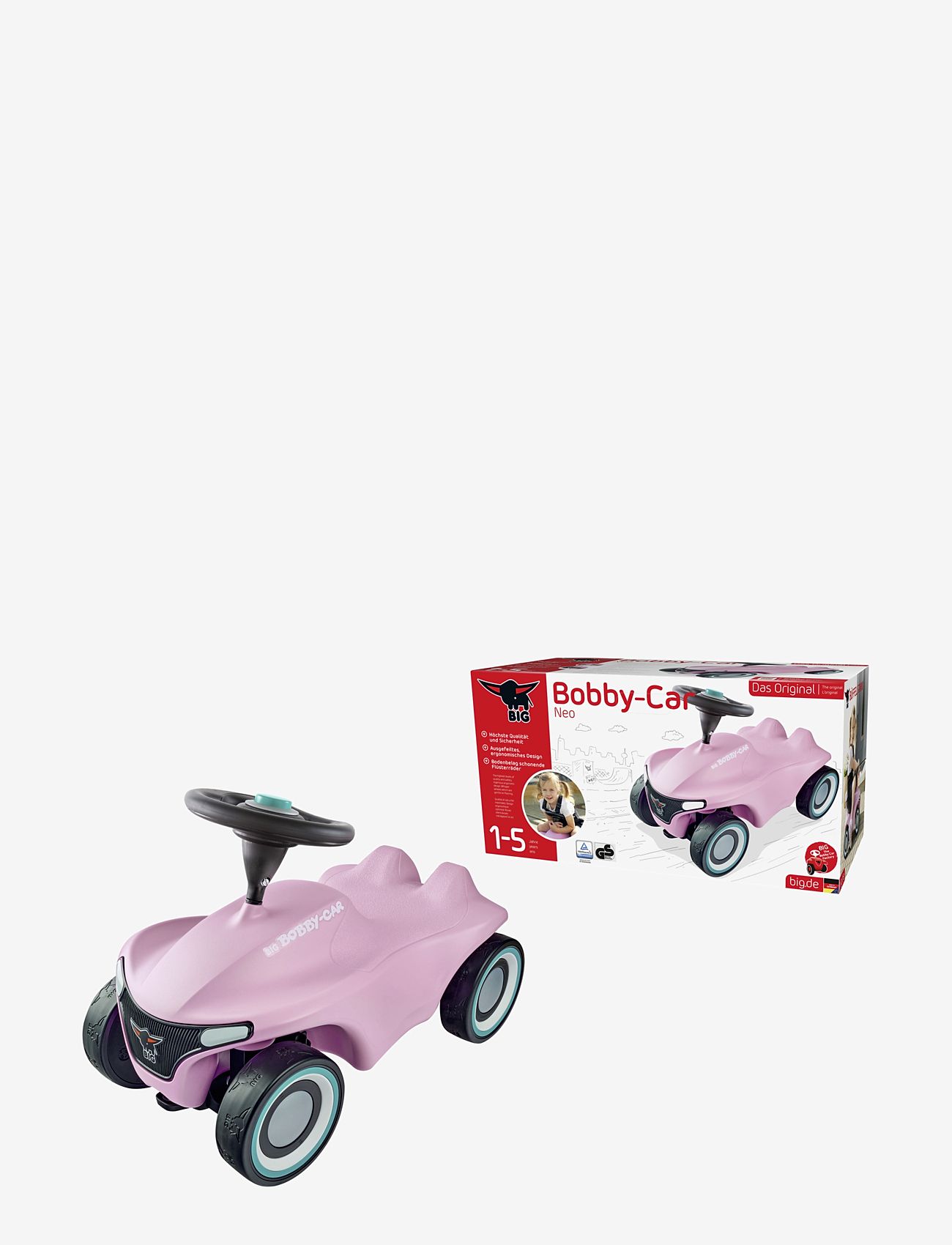BIG - BIG Bobby Car Neo Rosé - potkuautot - pink - 2