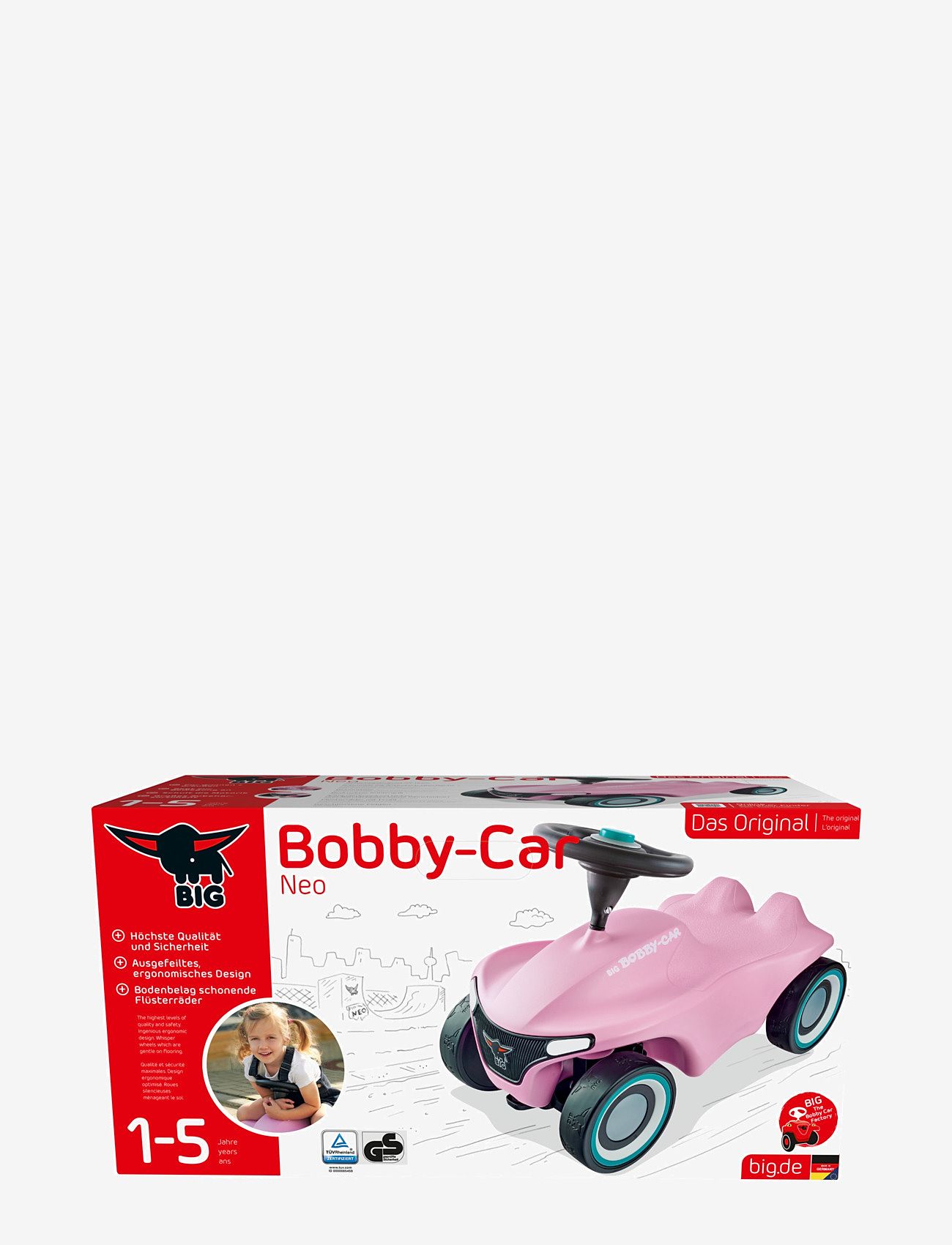 BIG - BIG Bobby Car Neo Rosé - potkuautot - pink - 3