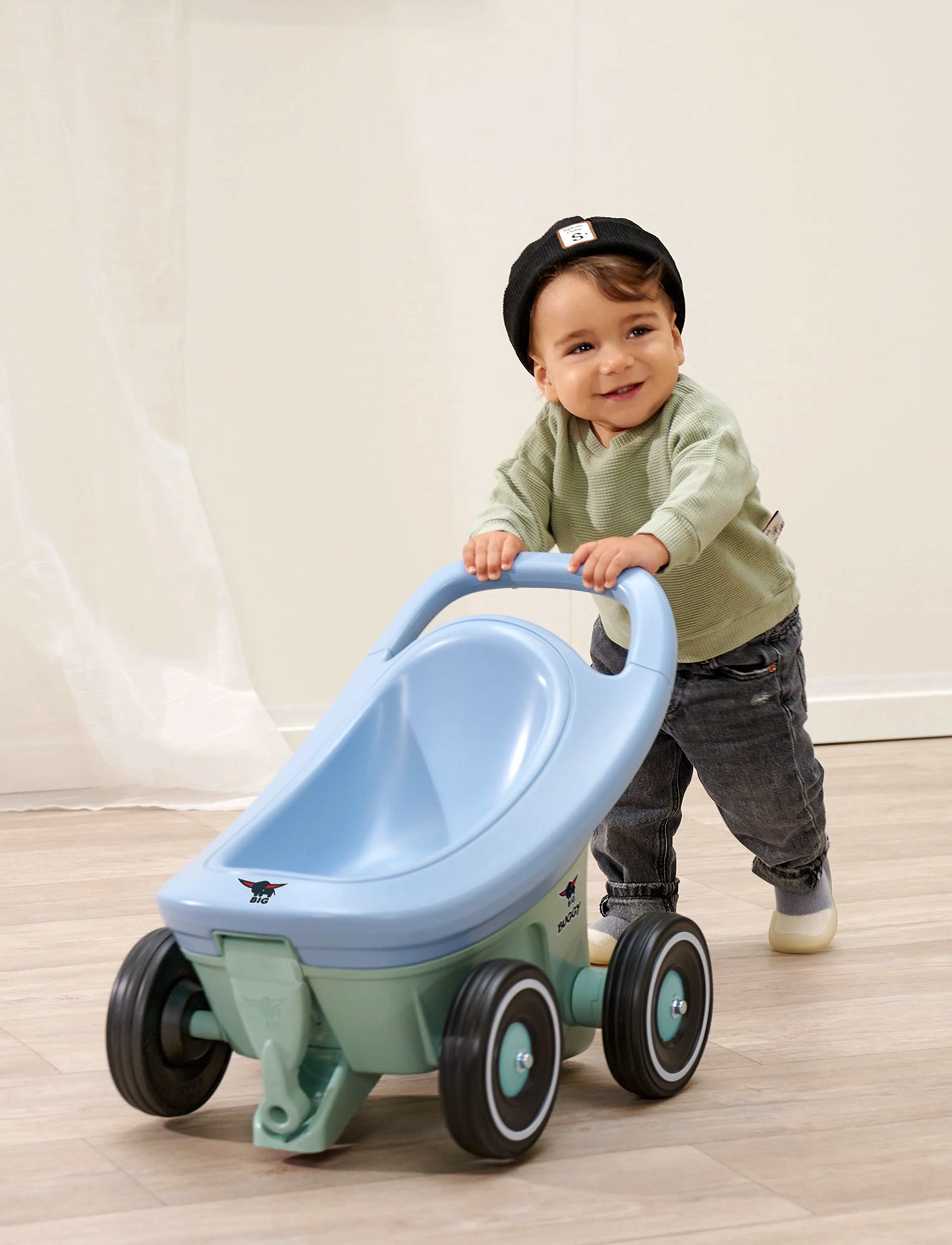 BIG - BIG Buggy 3-in-1, Baby Walker - gåbilar - blue - 3