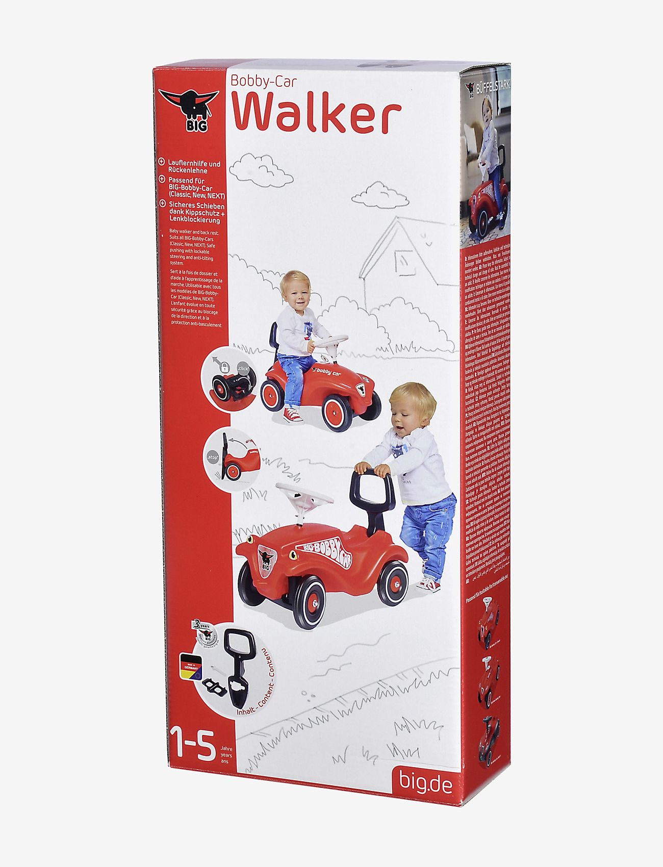 BIG - BIG Bobby Car 2-i -1 Handtag - vizināties uz rotaļlietām - black - 3