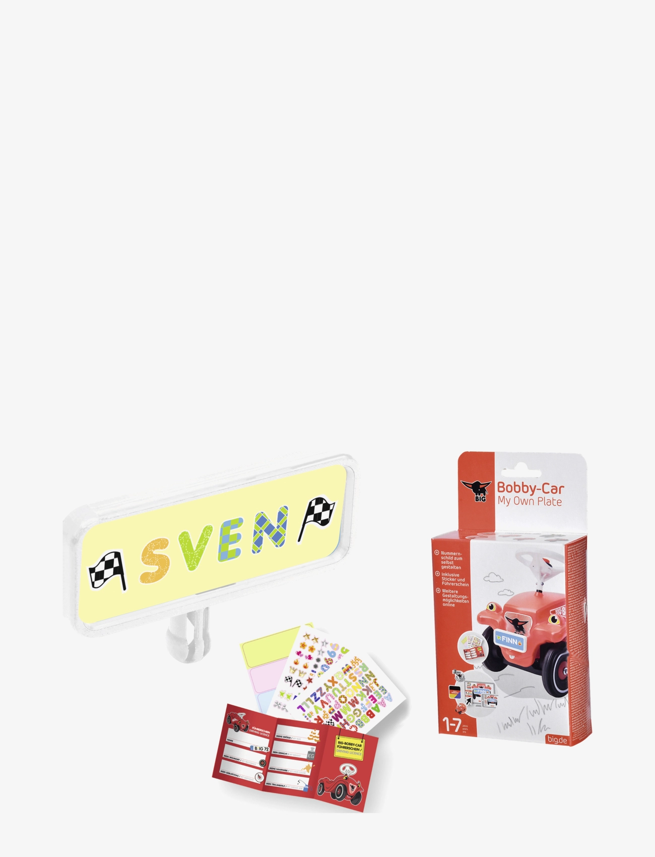 BIG BIG Bobby Car Accessories Number Plate - Leksaksfordon & bilar - MULTI COLOURED / multi