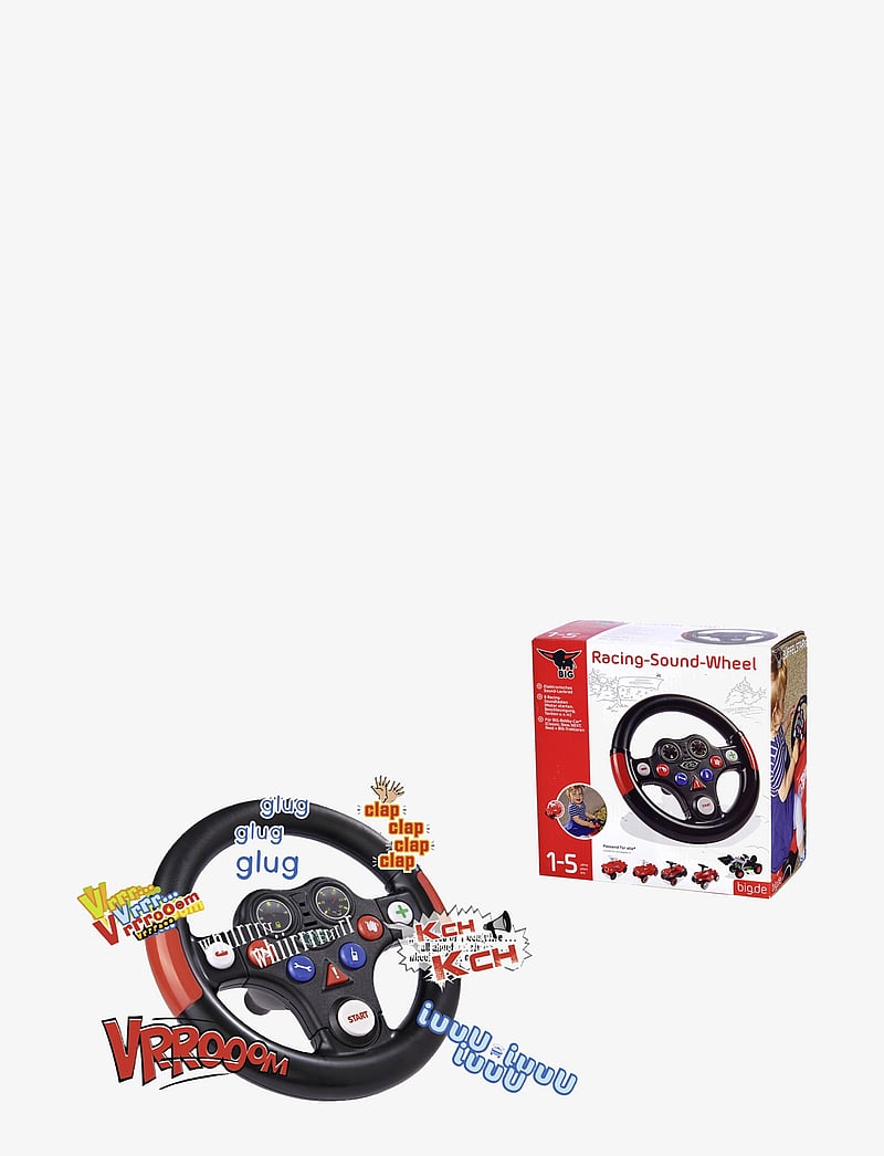 BIG - BIG Bobby Car Racing Steering Wheel with Sound - aufsitzspielzeug - black - 2
