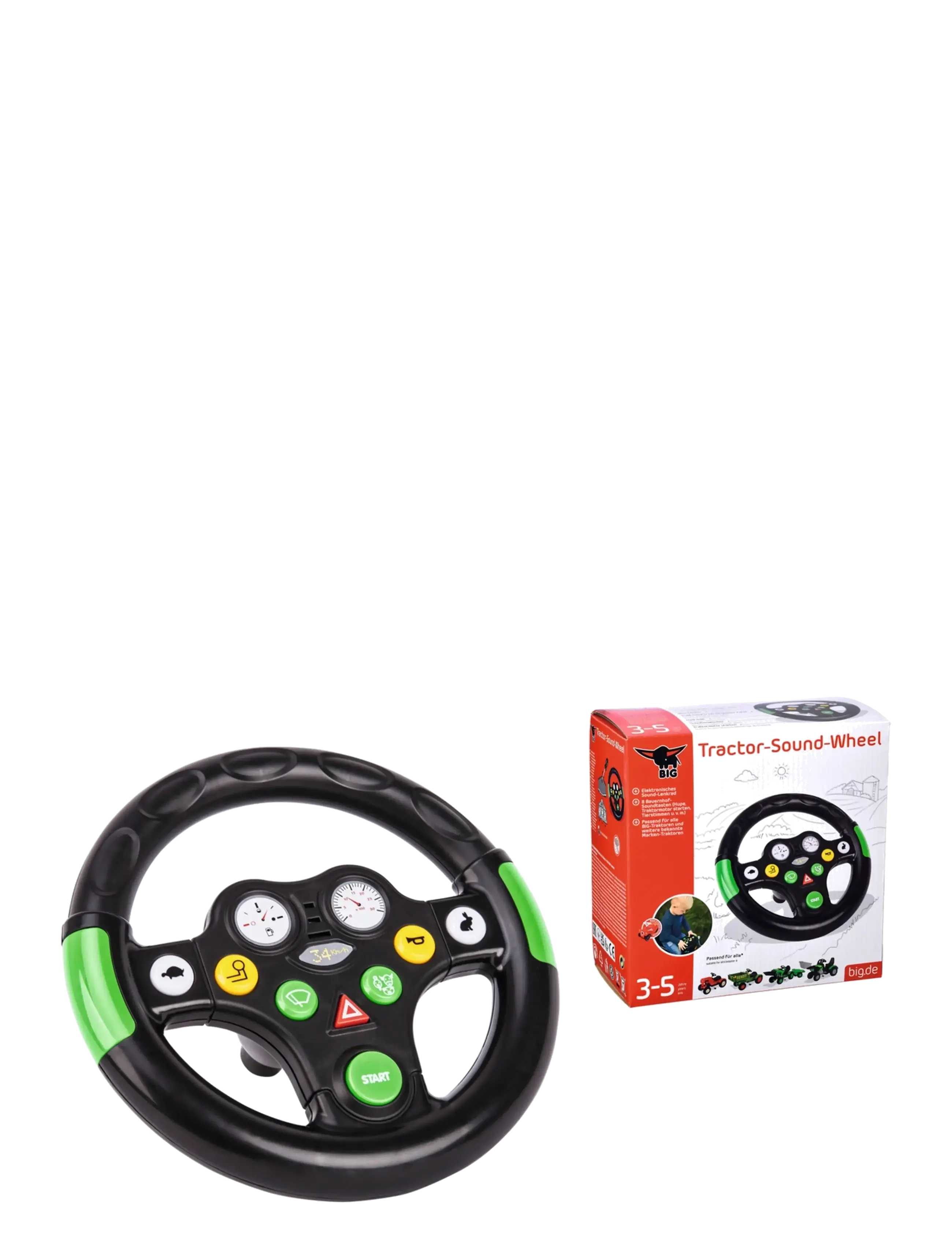BIG - BIG Bobby Car Tractor Sound Wheel - tractors - multi coloured - 1