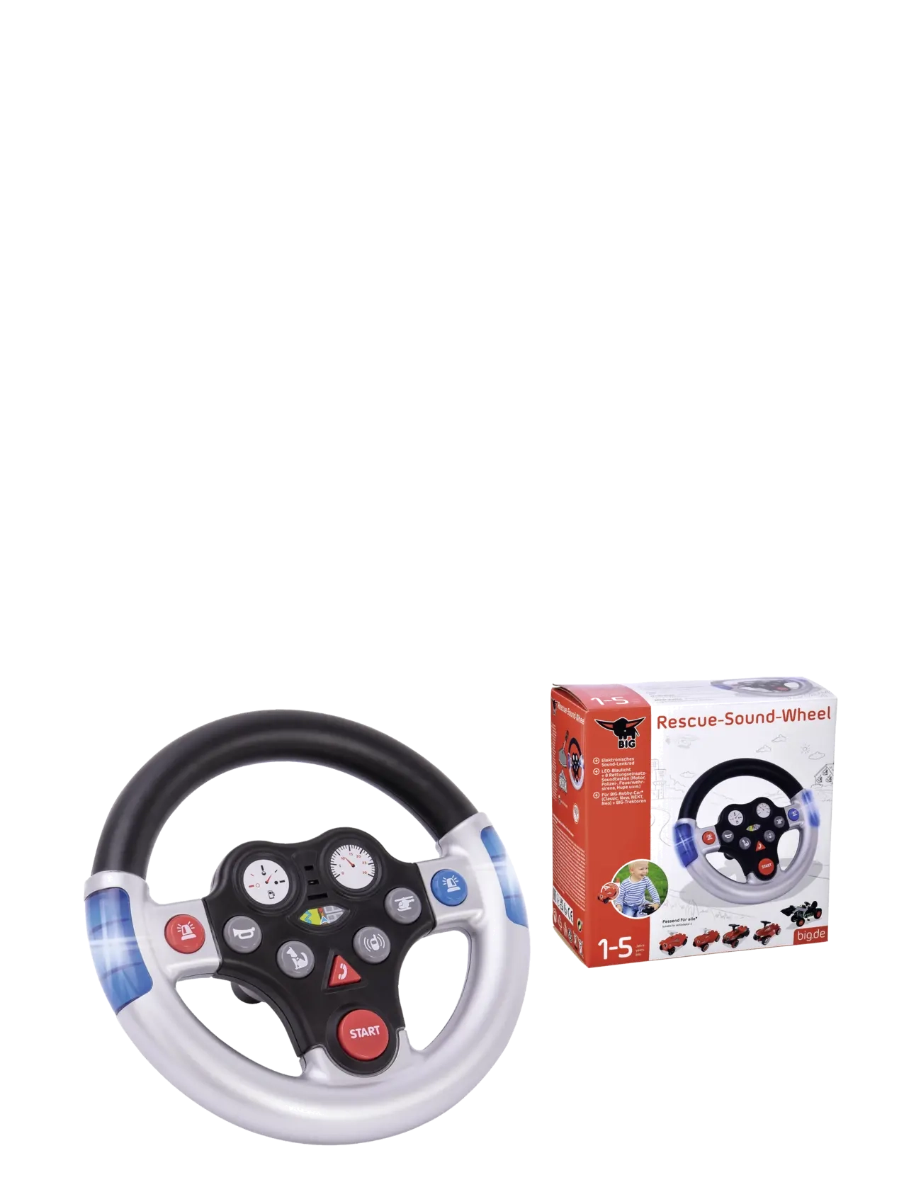 BIG - BIG Bobby Car Steering Wheel with Emergency Service Sound - jouets interactifs - multi coloured - 2