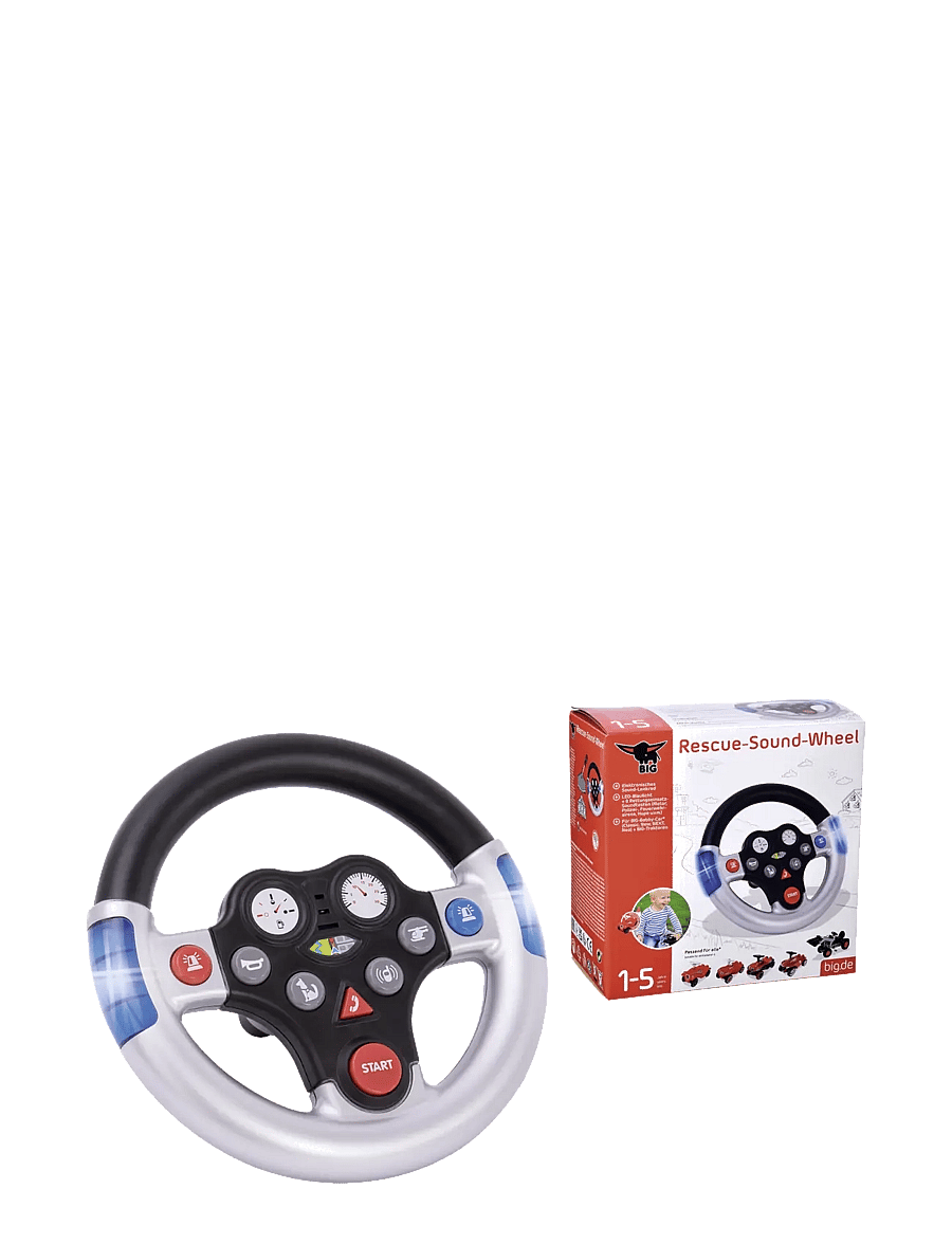 BIG - BIG Bobby Car Steering Wheel with Emergency Service Sound - interaktiivsed mänguasjad - multi coloured - 2