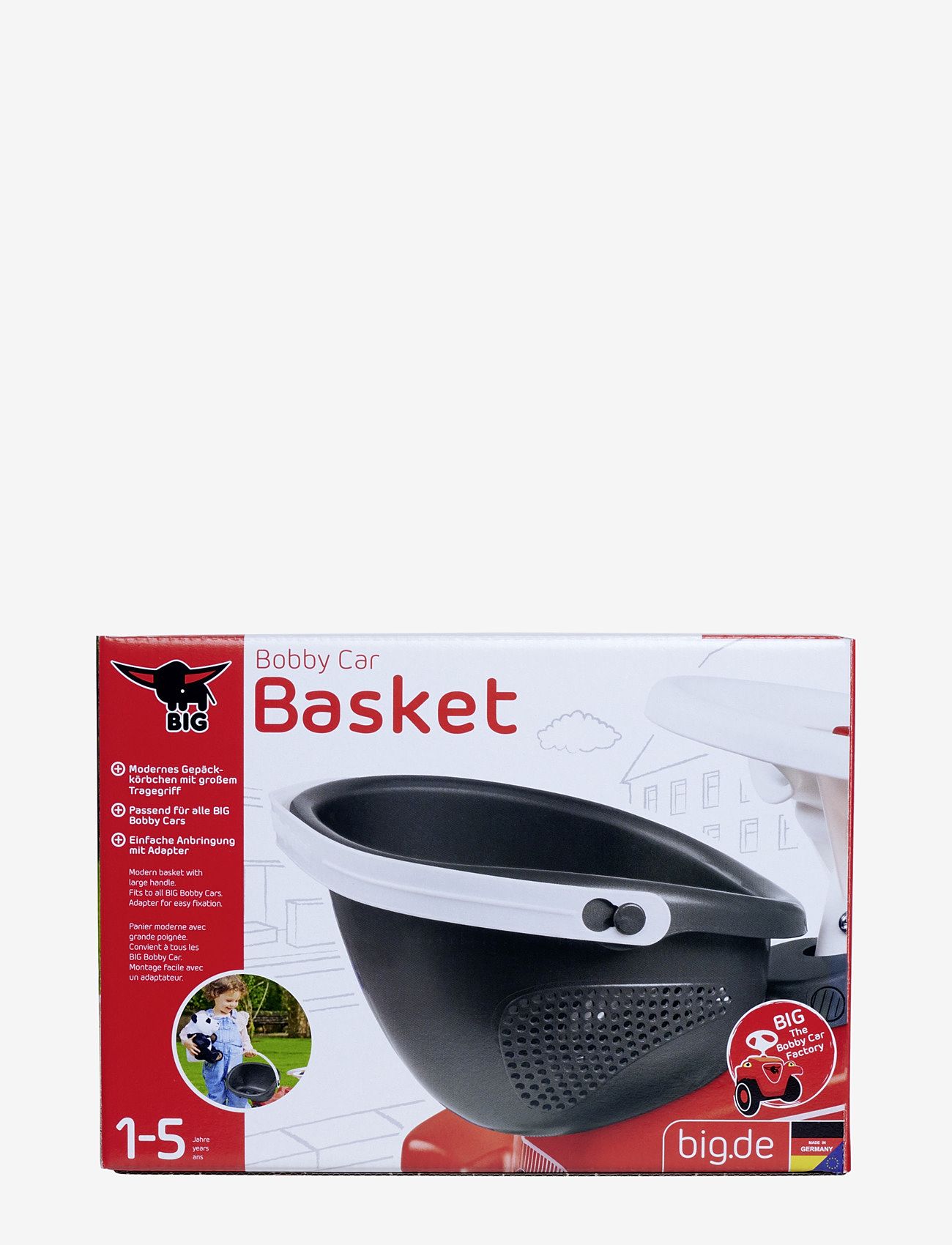 BIG - BIG Bobby Car Tillbehör - Korg - gåbilar - red - 2