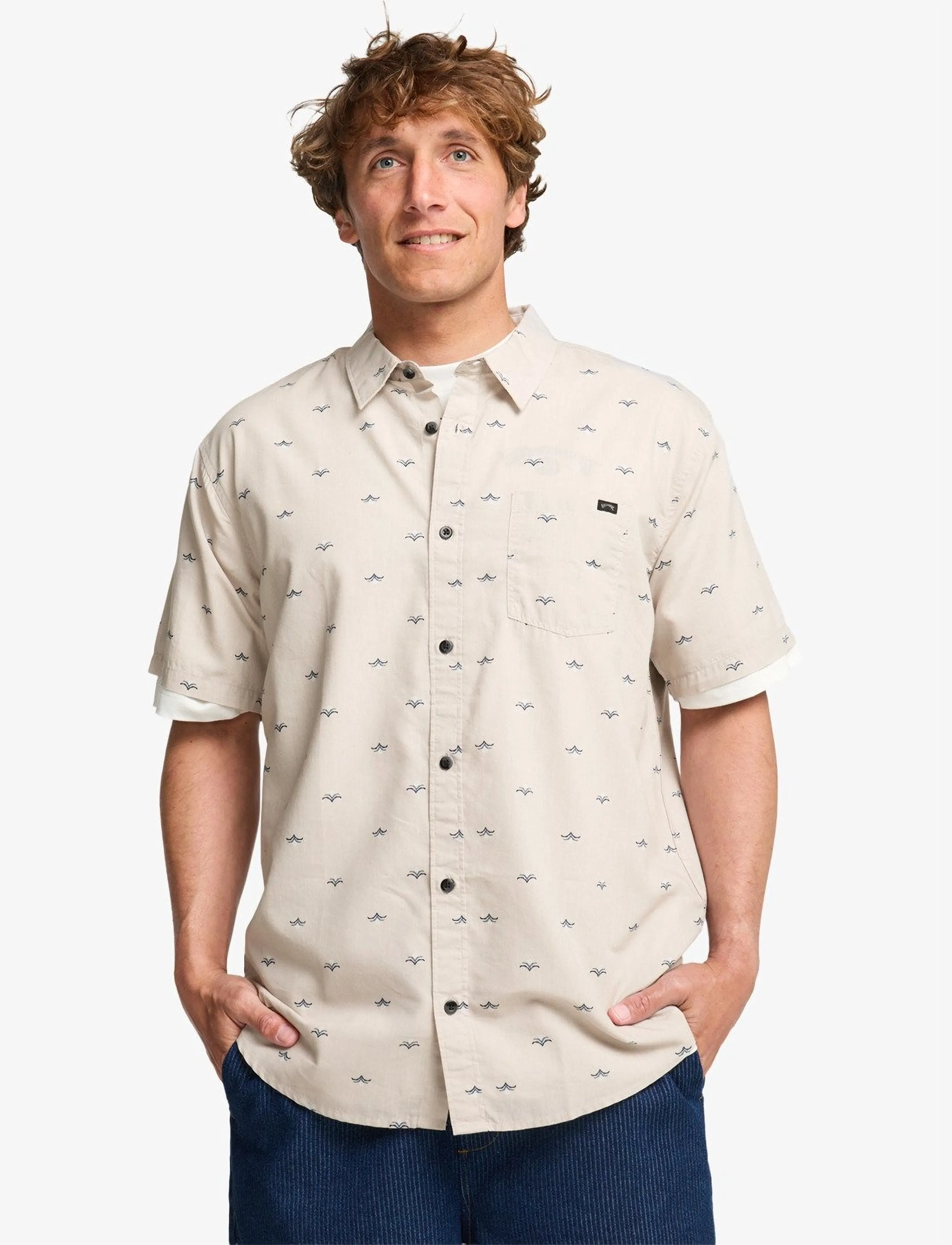 Billabong Sundays Mini Ss, S, Sport Oberteile, Beige - Shirts, Männerswear
