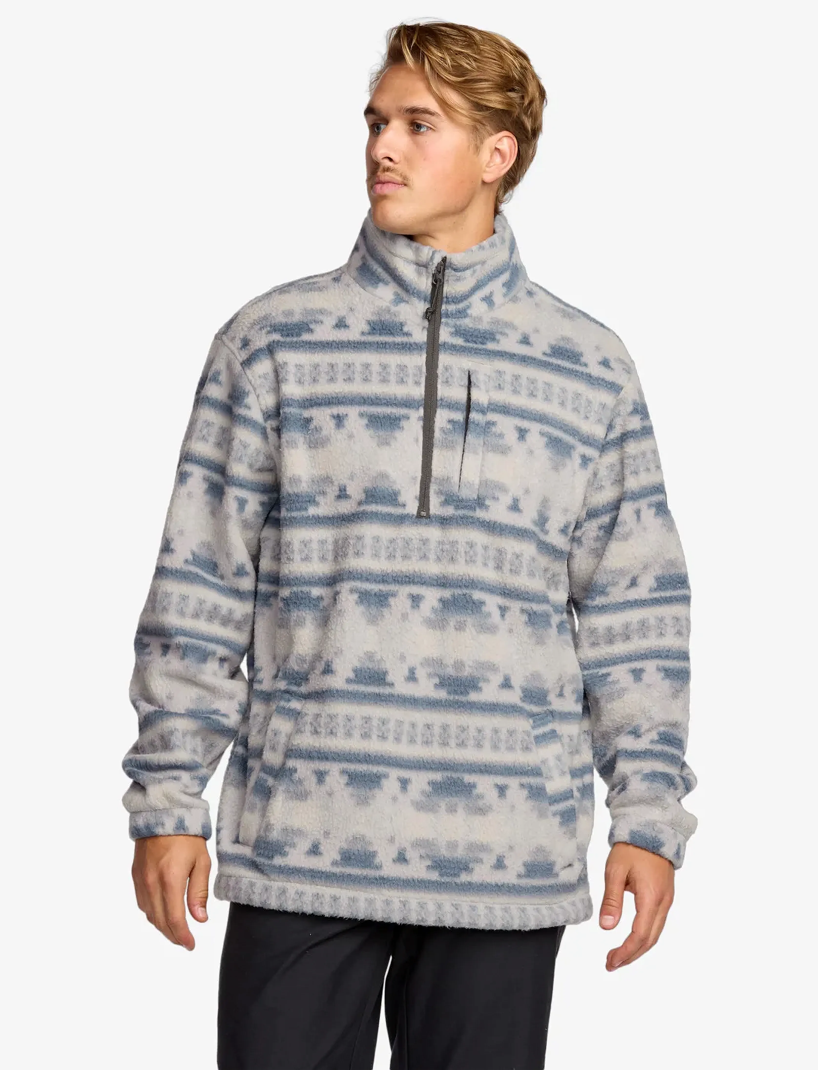 Billabong Boundary Mock, S, Sport Fleeces & Midlayers, Grau - Fleeces, Männerswear