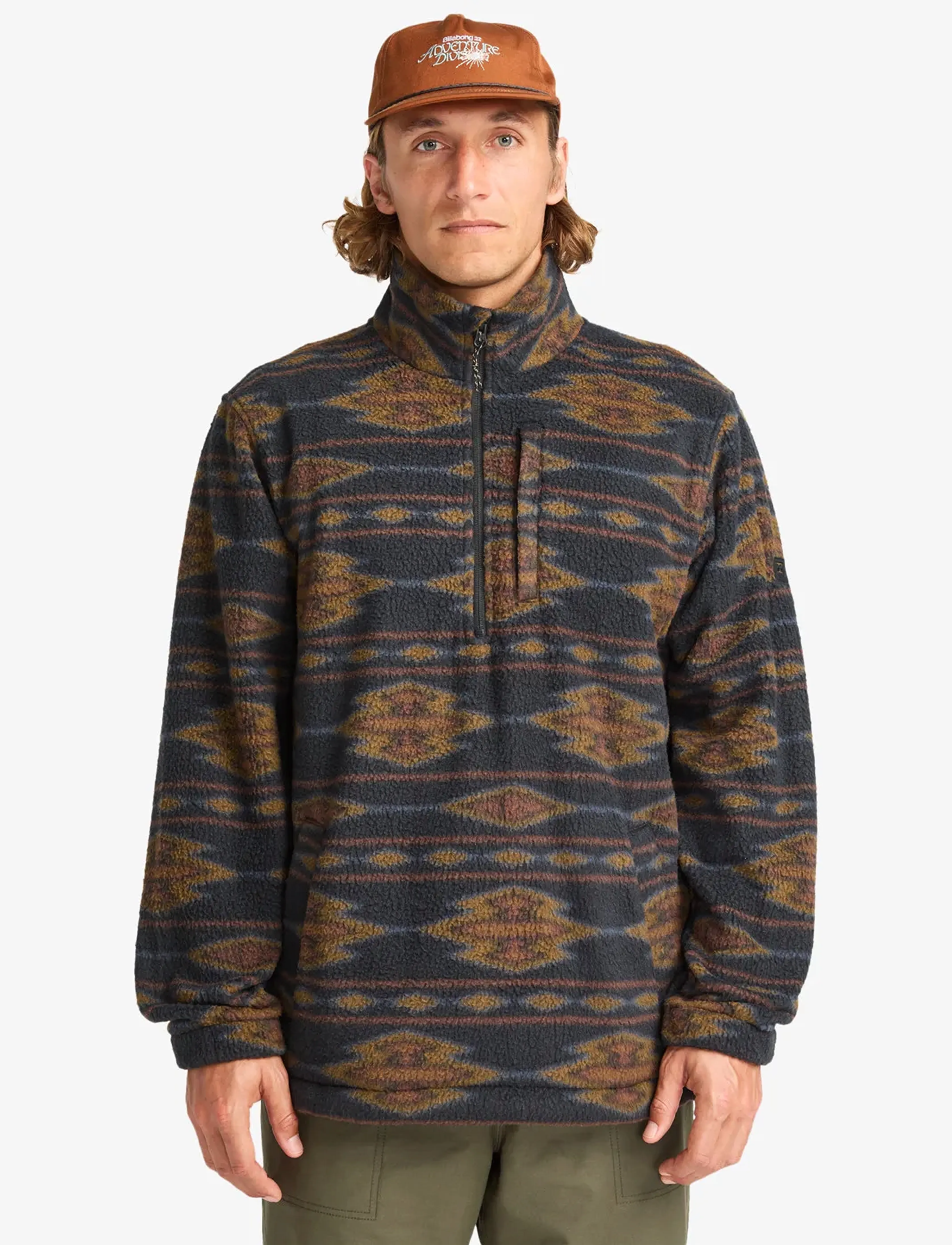 Billabong Boundary Mock, M, Sport Fleeces & Midlayers, Schwarz - Fleeces, Männerswear