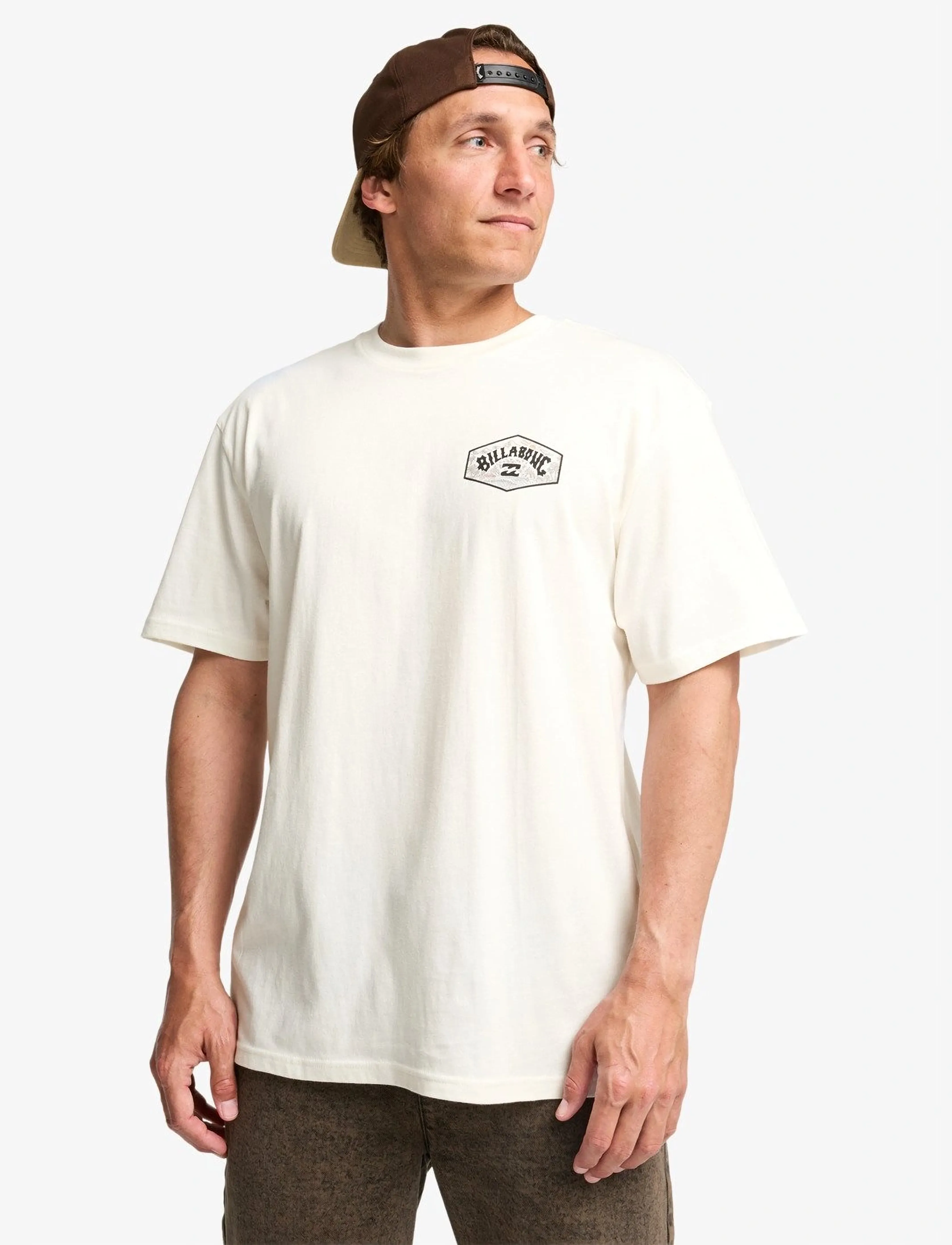 Billabong Scenic Arch Adiv Premium Ss, S, Sport Oberteile, Creme - T-shirts, Männerswear