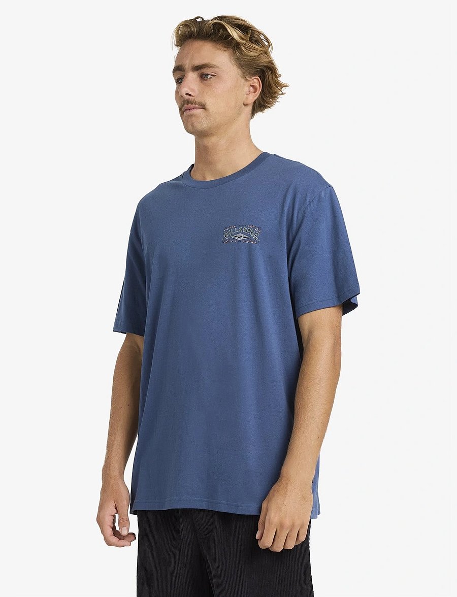 Billabong - HERITAGE ARCH PREMIUM SS - t-shirts - dark denim - 4
