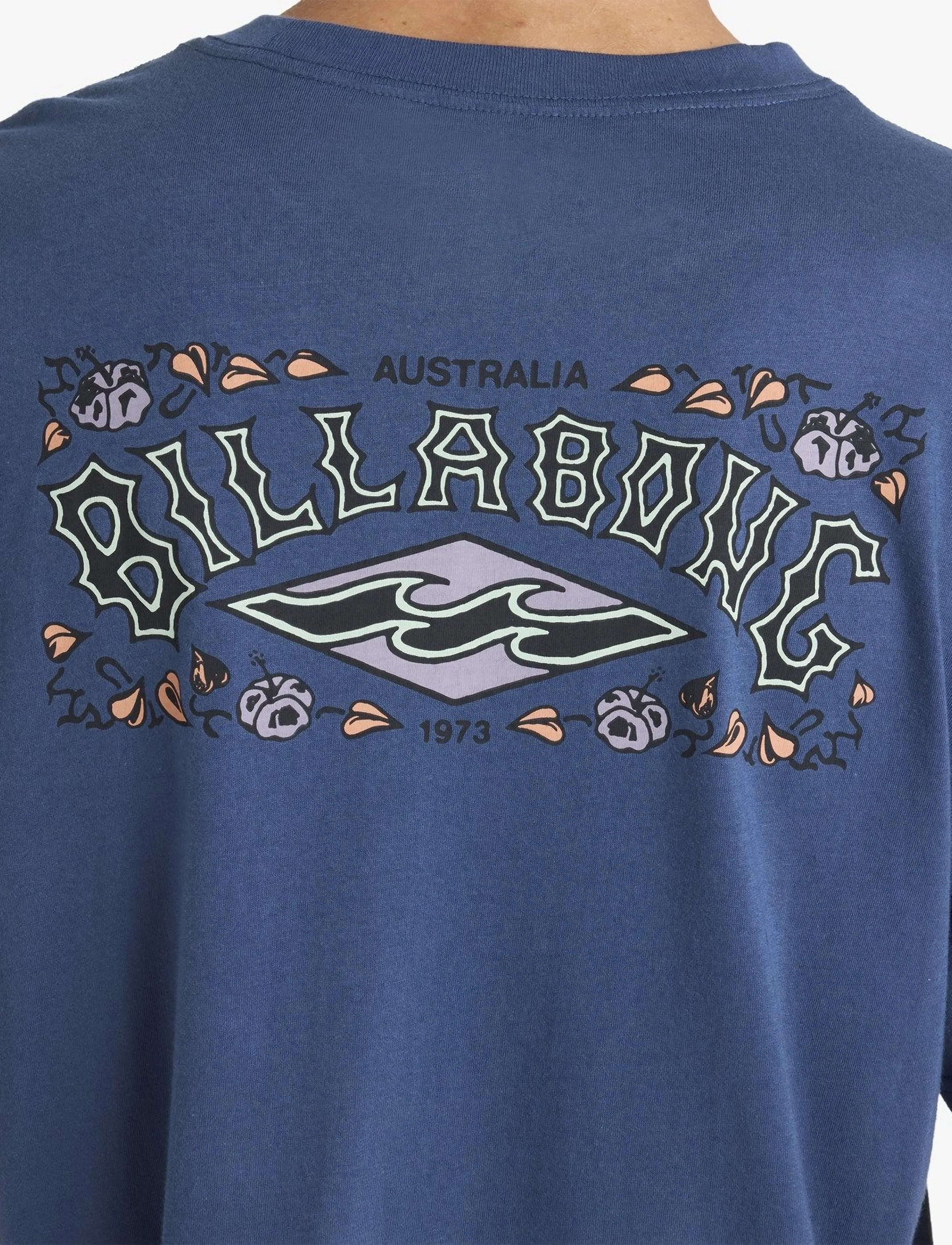 Billabong - HERITAGE ARCH PREMIUM SS - topi un t-krekli - dark denim - 5