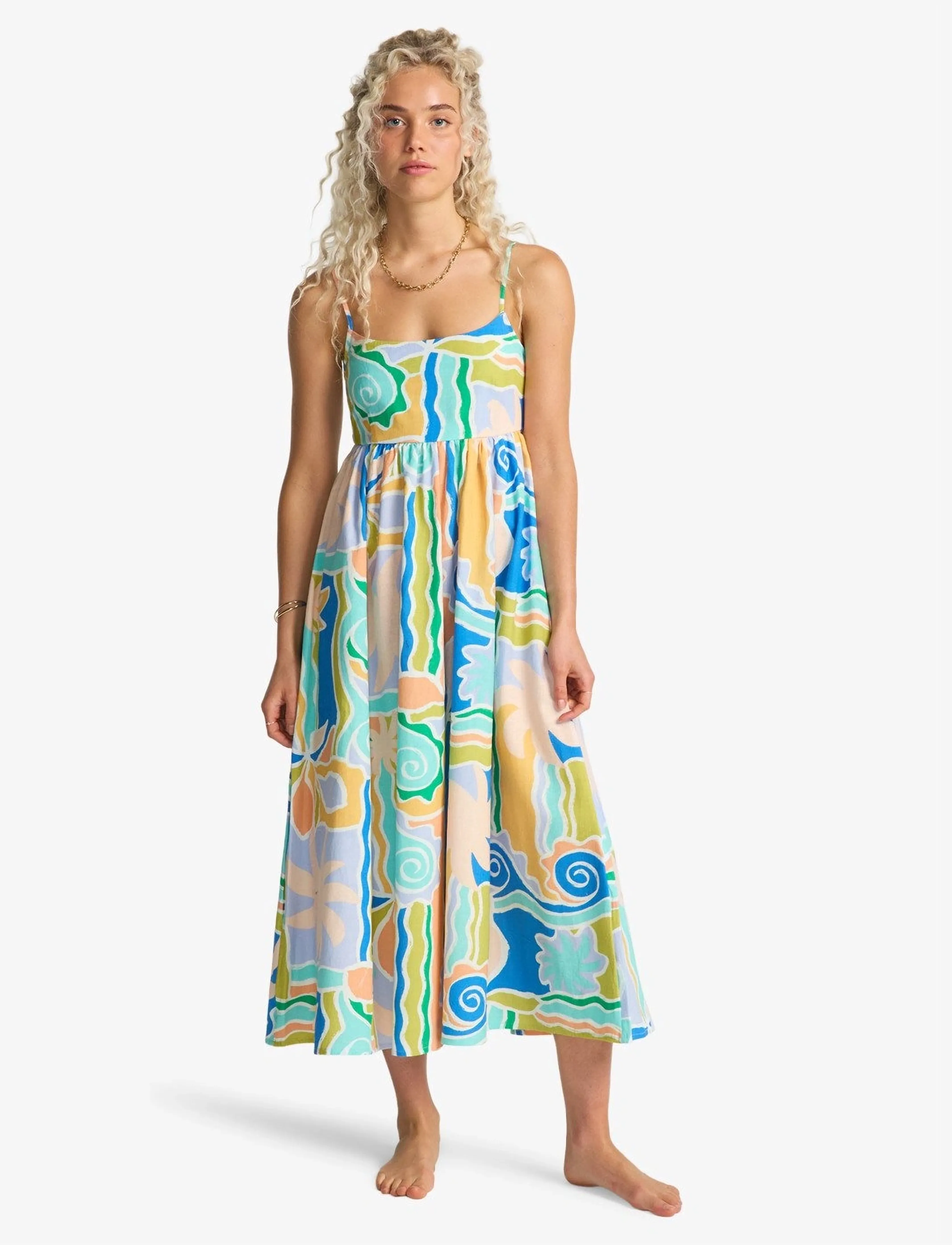Billabong Island Life Midi Drs, S, Sport Kleider & Röcke, Mehrfarbig/gemustert - Dresses, Frauen